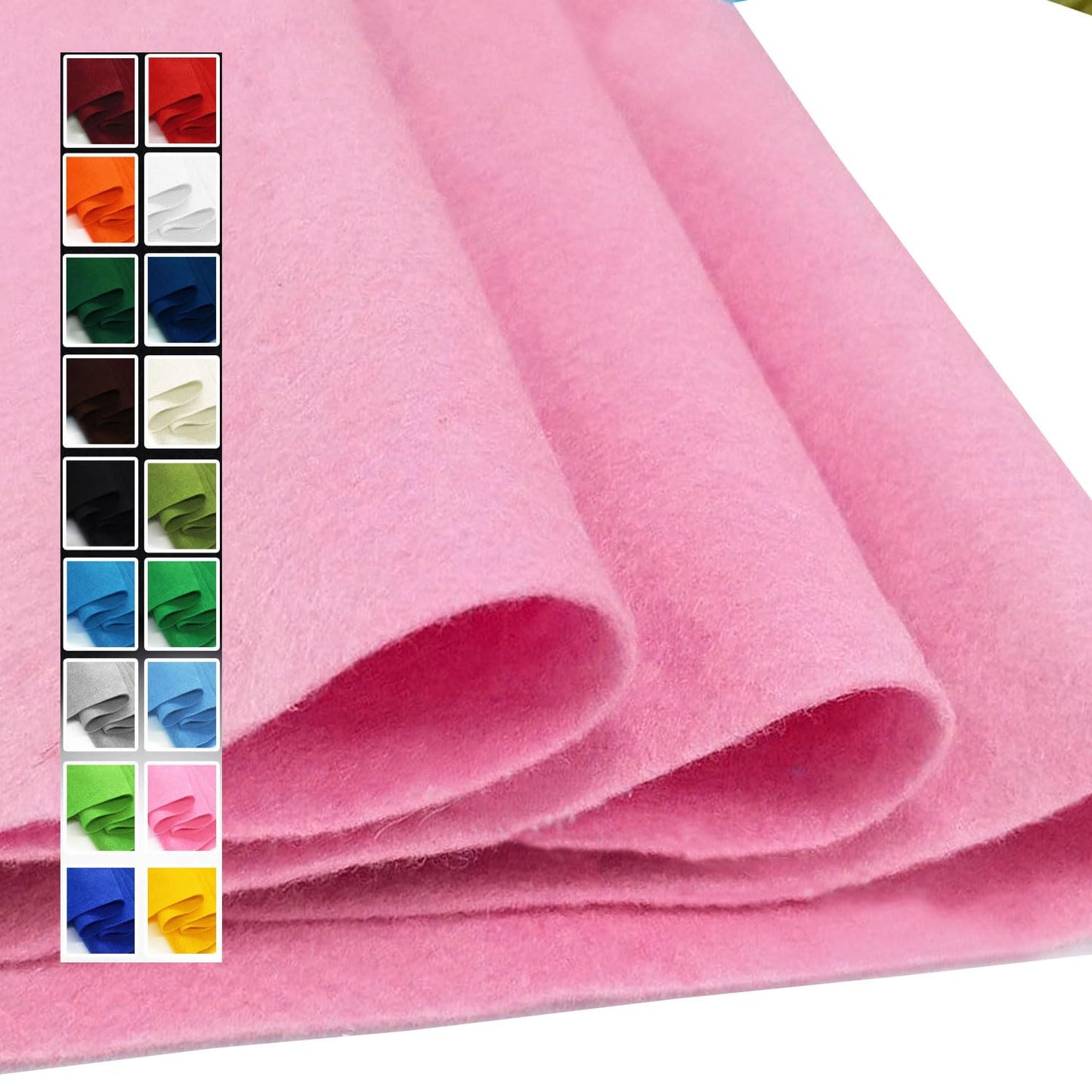 Baby Pink Felt Fabric 36" X 36"(1 Square Yard), 1.6mm Thick Soft and Durable Flexible Craft Felt by The Yard for Sewing DIY Art Craft Project Decorations