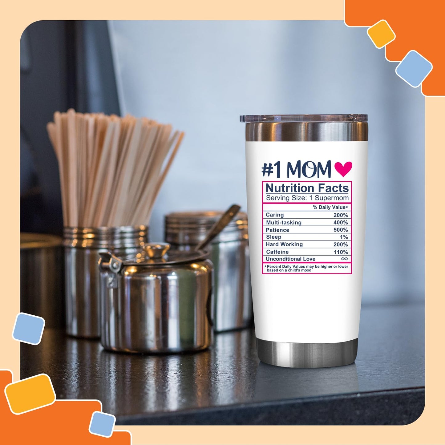 NewEleven Gifts for Mom – Birthday Gifts for Mom from Daughter, Son, Kids, Husband – Unique Wife Gift – Present Ideas for Mother, Mother-in-Law, New Mama – 20 Oz Tumbler