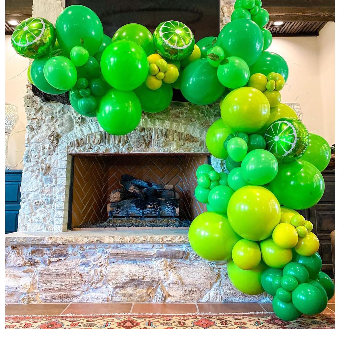Green Balloons Dark Green Balloon Set, 50 Pcs 12 inch Different Shades Emerald Green Lime Green Confetti Latex Balloons For Jungle Safari Party Supplies