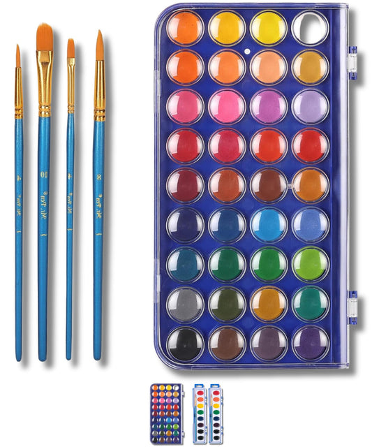 Mr. Pen- Watercolor Paint Set, 40 pcs, 36 Colors, Watercolor Paints, 4 Brushes, Non-Toxic Watercolor Paint, Portable Watercolor Set, Water Colors for Adults, Kids, Beginners and Artists