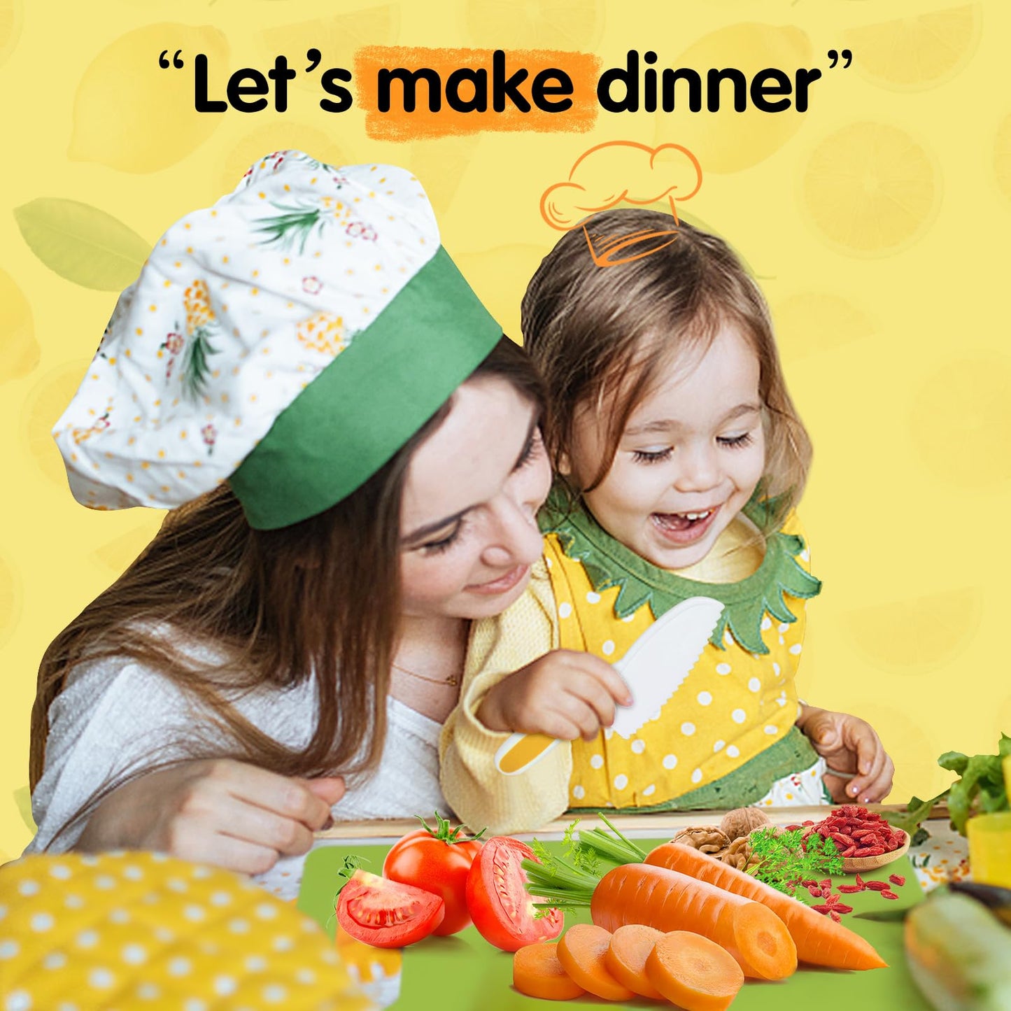 28PCS Toddler Knife Set - Kids Knifes for Real Cooking, Wooden Kids Kitchen Knife Set with Gloves Cutting Board Crinkle Cutters Kid Safe Knives, Toddlers Kitchen Tools