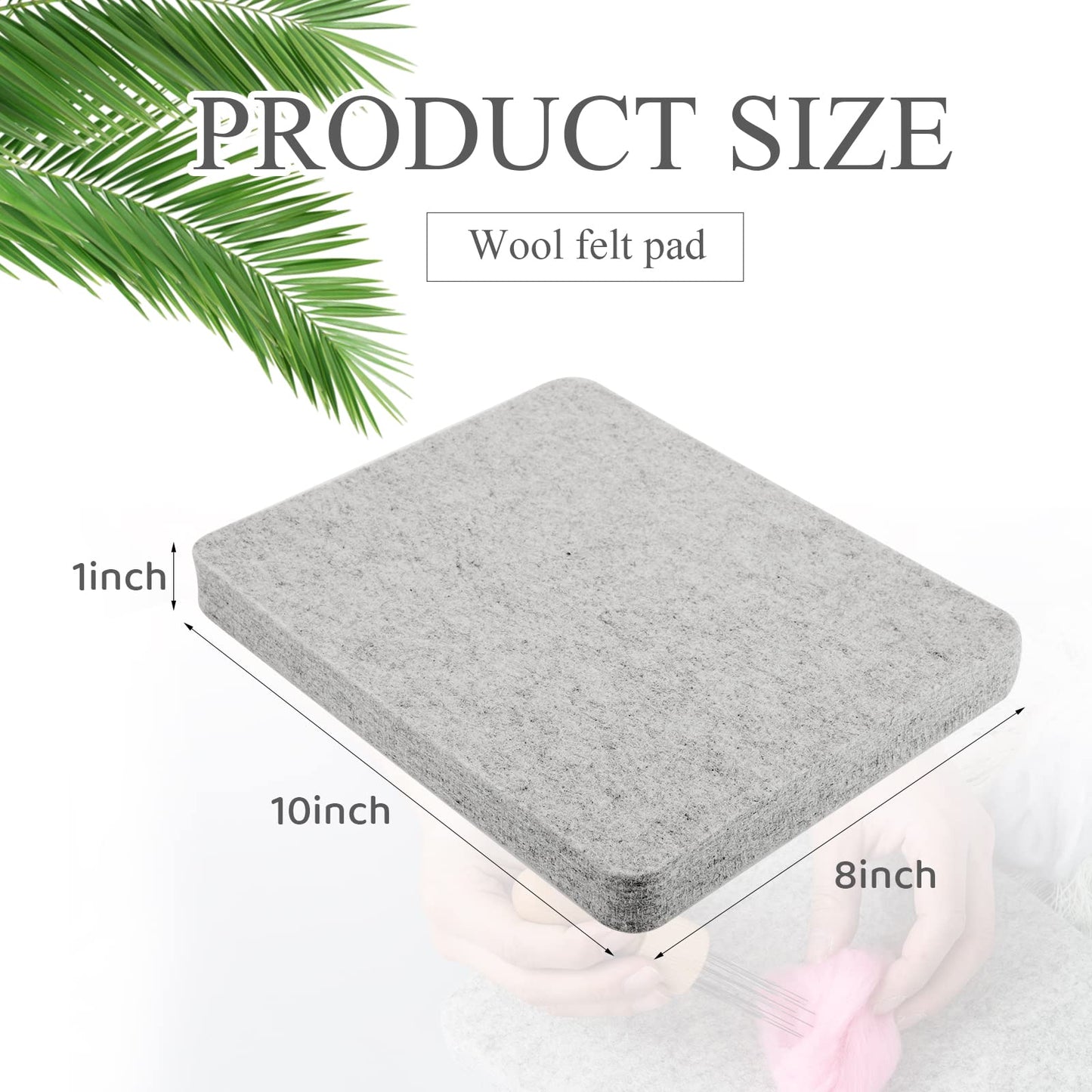 148 Pcs Needle Felting Kit 8 x 10 Inch Felting Pad Mat with Needles Finger Guards Wooden Handle Scissor Bag for Beginner Professional DIY