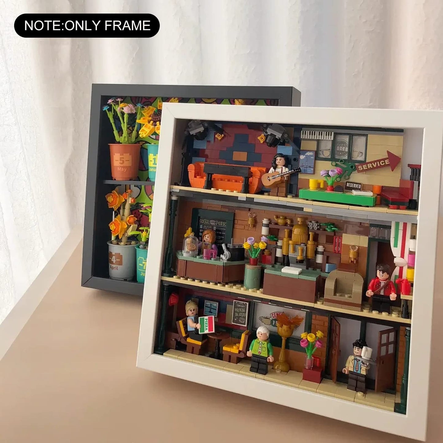 8x10 White Wooden Shadow Box Frame Memory Box, MDF Wood with Tempered Glass, 1.8 inch Depth Display Box for Collages Collections Mementos Awards Medals Photos (White)