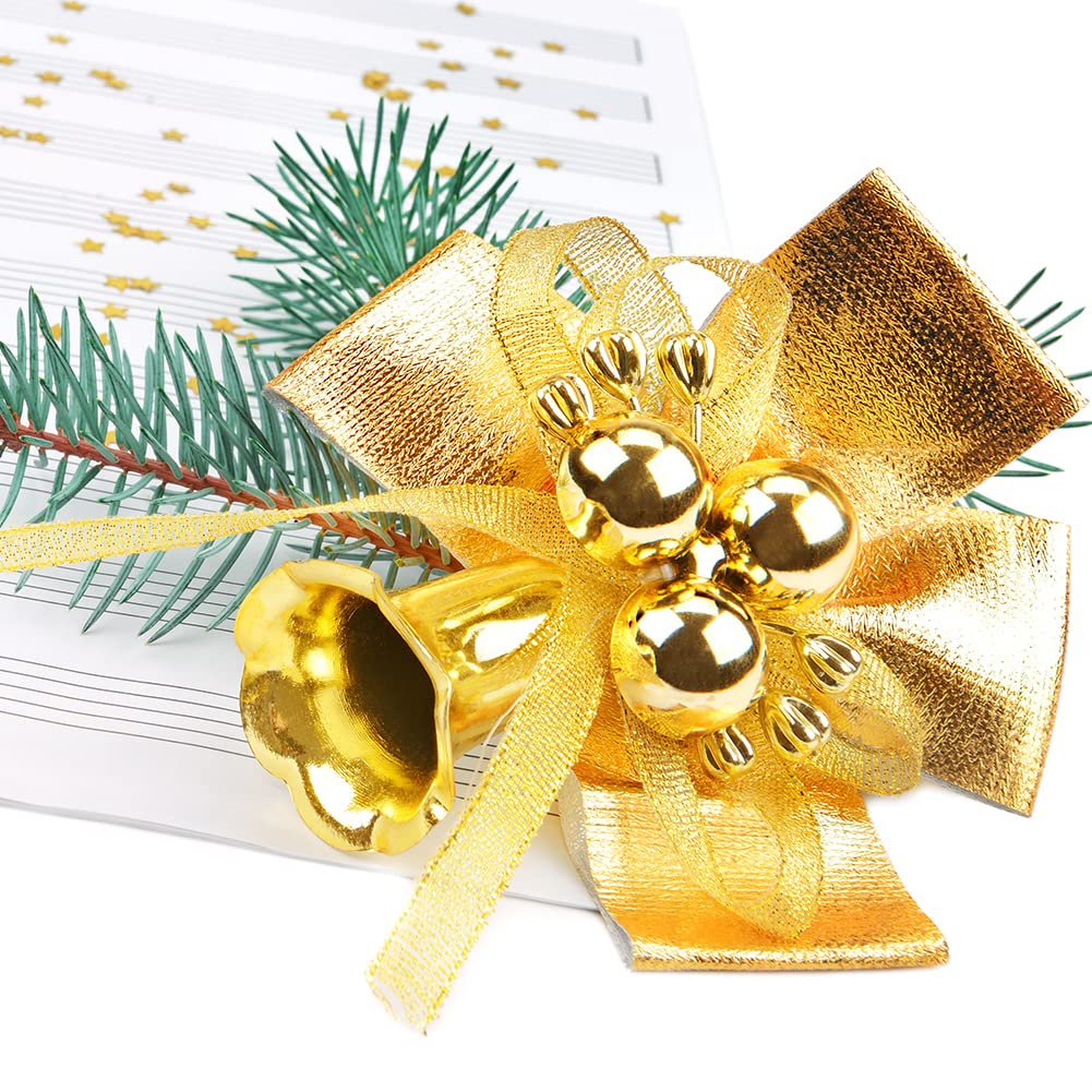 4 Rolls 3/8" Christmas Ribbon - Glitter Metallic Ribbon & Satin Ribbons Set, Total 100 Yards Xmas Holiday Festival for Gift Wrapping, Crafts, Festival Ornaments, Wedding Party Decoration