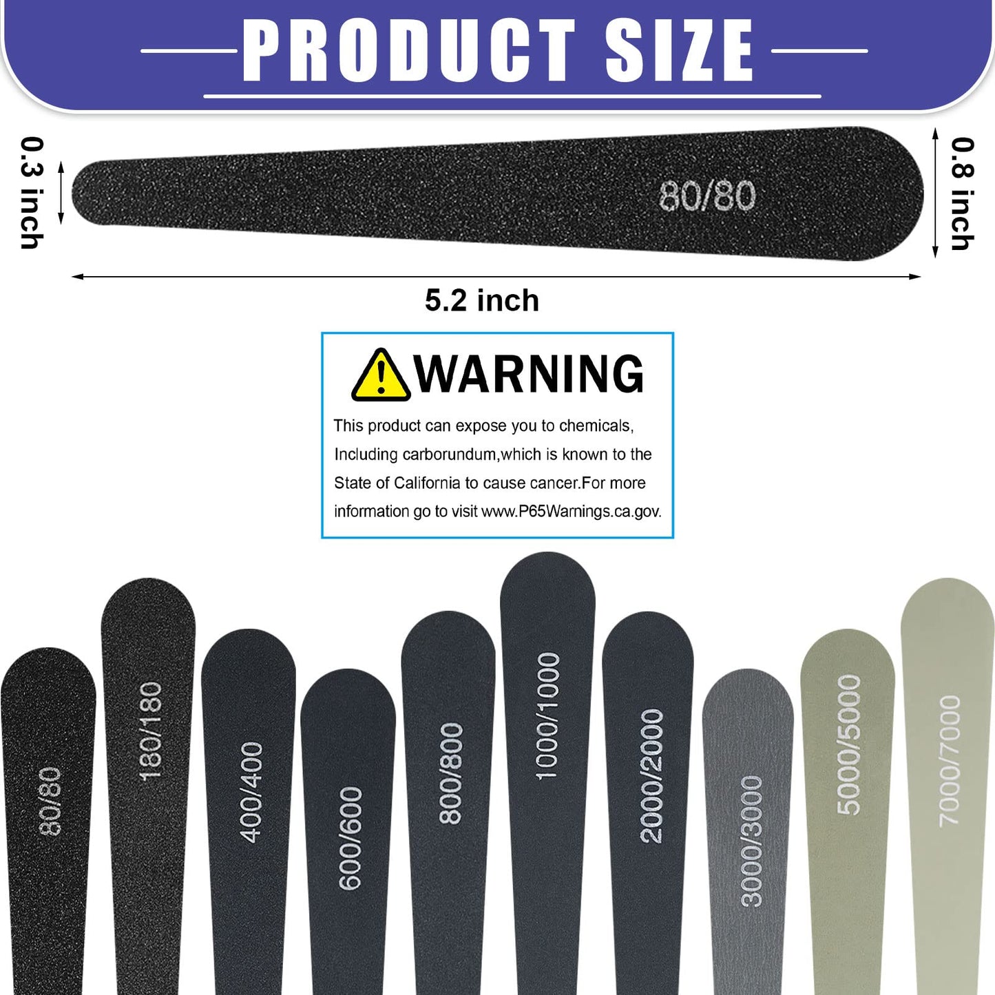 Honoson 20 Pcs Sanding Sticks for Plastic Models Polishing Sticks Assorted Metal and Wood Sanding Tools Accessory for Model Craft Amateur Beginner(Low Grits Rating,Water Drop Style)