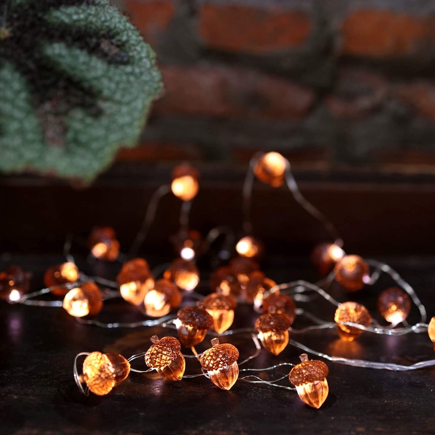 Decorative Fairy Acorn String Lights Thanksgiving Decoration Autumn Garland Cute Novelty Lights 30 LEDs 10 ft Battery Operated for Bedroom Wedding Birthday Harvest Decor