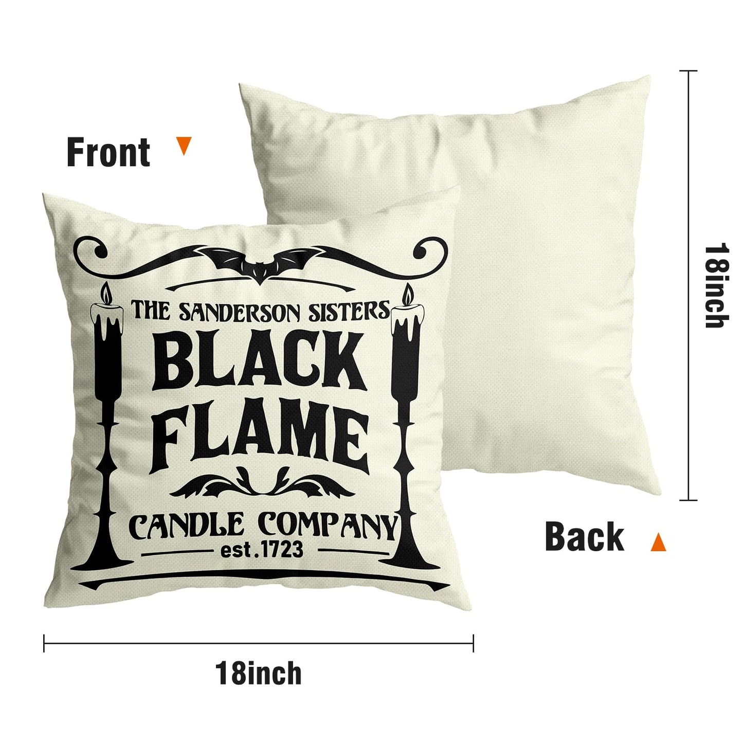 Halloween Decorations Pillow Covers 18x18 Set of 4 Halloween Decor Indoor Outdoor Hocus Pocus Farmhouse Saying Halloween Decorative Clearance Cushion Cases Party Supplies for Home Sofa Couch Bed Chair