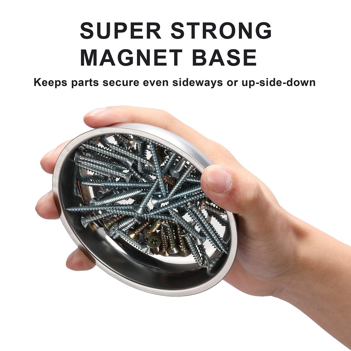 Mayouko 3-Piece Round Magnetic Trays Set, 3" 4" 6", Trays Tool Holder for Screws and Tools