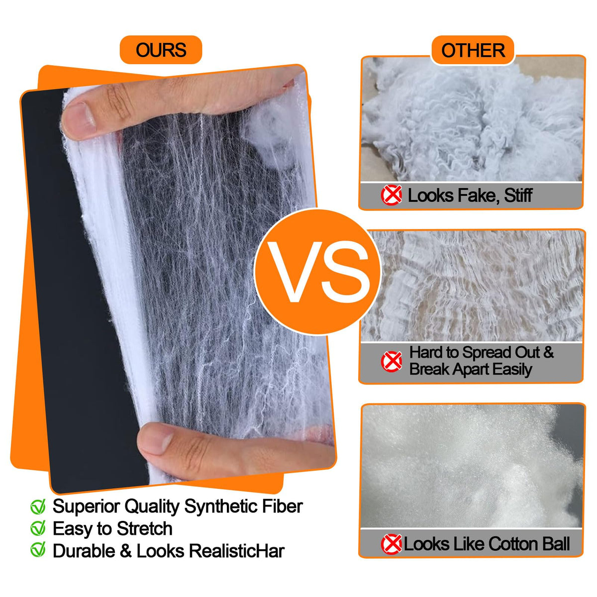 1200 sqft Halloween Spider Webs and 50pcs Fake Spiders Super Stretch Cobwebs Party Decorate for Halloween Theme Indoor and Outdoor Decoration