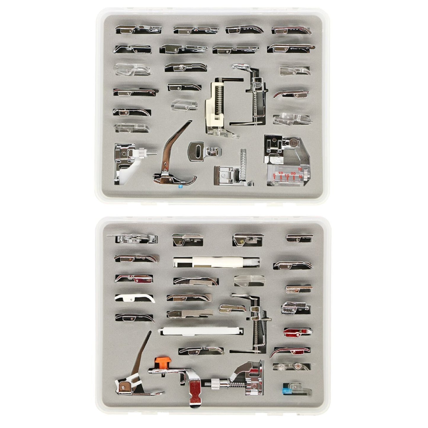 Stormshopping 52pcs Sewing Machine Presser Feet Set - Metal, Low Shank for Singer, Brother, Babylock, Janome and Kenmore