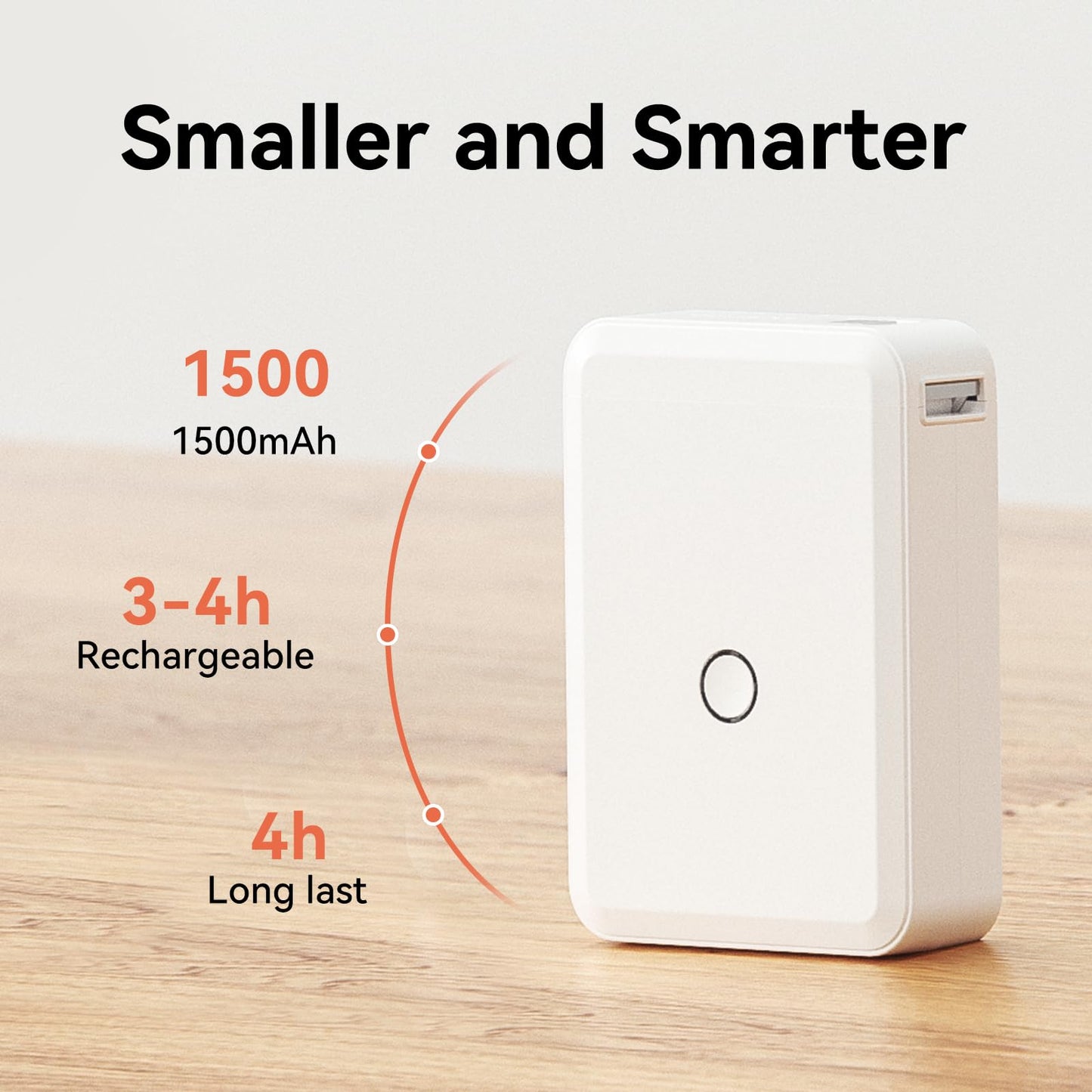 NIIMBOT D110 Thermal Label Makers with 1 Roll Tape, Portable Mini Wireless Bluetooth Sticker Printer for Home Office School Use, Mobile Phone Editable, Printable Width 0.47 inch, White