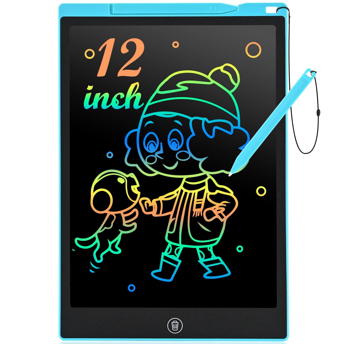 Toddler Kids Toys Gifts - 12 Inch LCD Writing Tablet Doodle Board Pad, Colorful Drawing Tablets Educational Toys, Christmas Birthday Gifts for 3 4 5 6 7 8 Years Old Girls Boys (Blue)