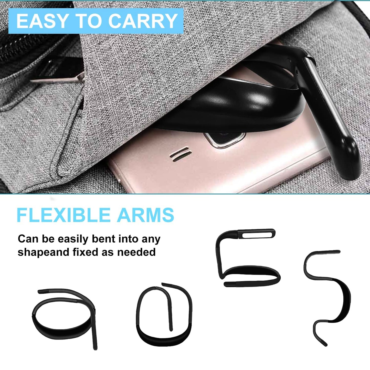 LED Neck Reading Light,Book Light In Bed,Adjustable Brightness Desk Lamp,3 Color with Bendable Arms,Suitable for Repairing,Night Running,Walking,Knitting,Camping (1PCS)