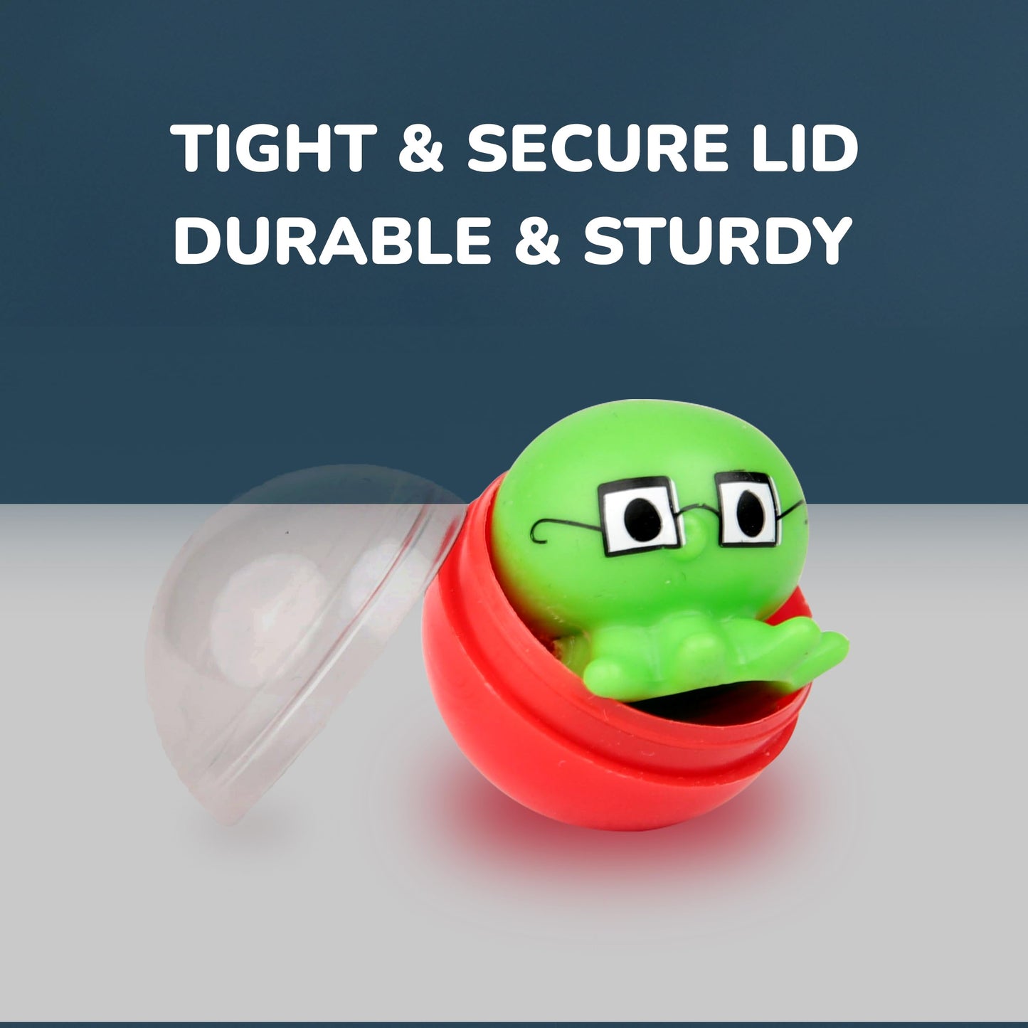 Capsule Vending Machine Translucent Round Capsules Empty 50 pcs 1.1 inch - Gumball Machine Capsules Bulk Party Favors Containers - Easter Basket Stuffers Gifts Pinata Stuffers DIY Craft Supplies