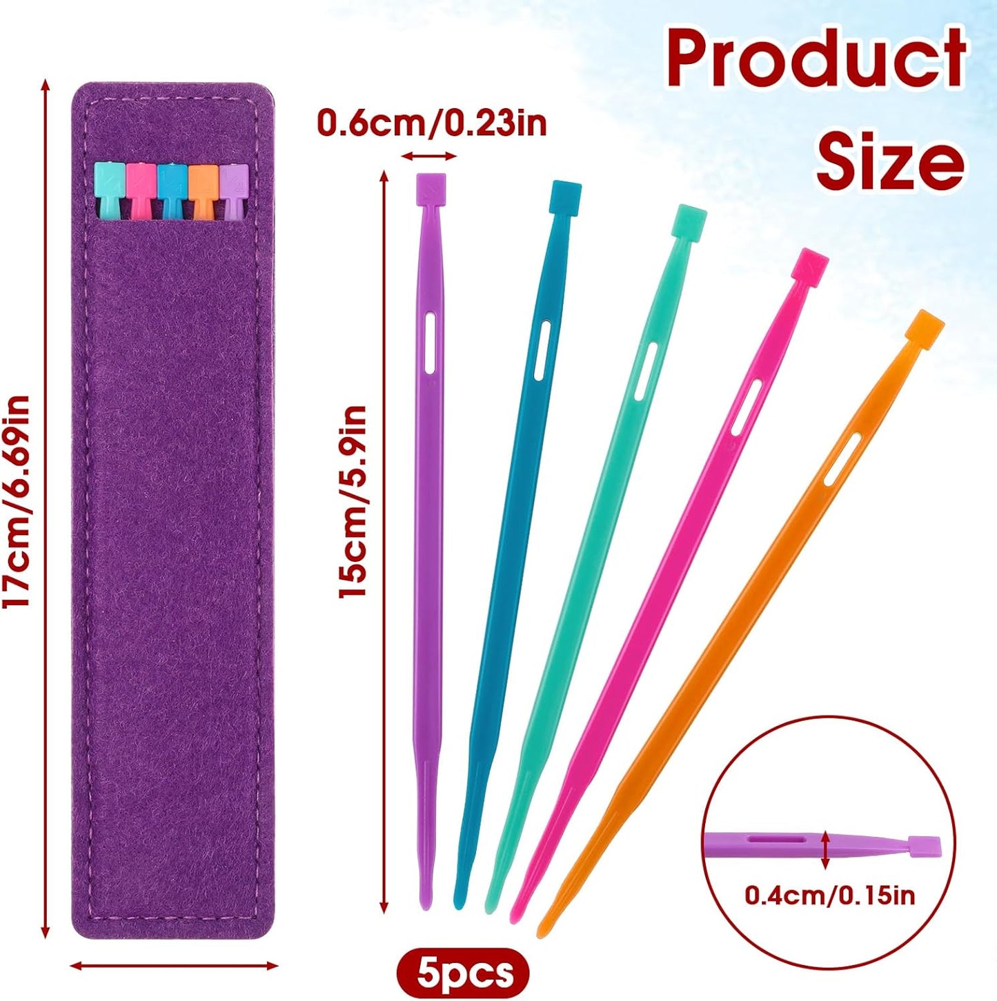 That Purple Thang Sewing Tools 5Pcs for Sewing Craft Projects Use Thread Rubber Band Tools