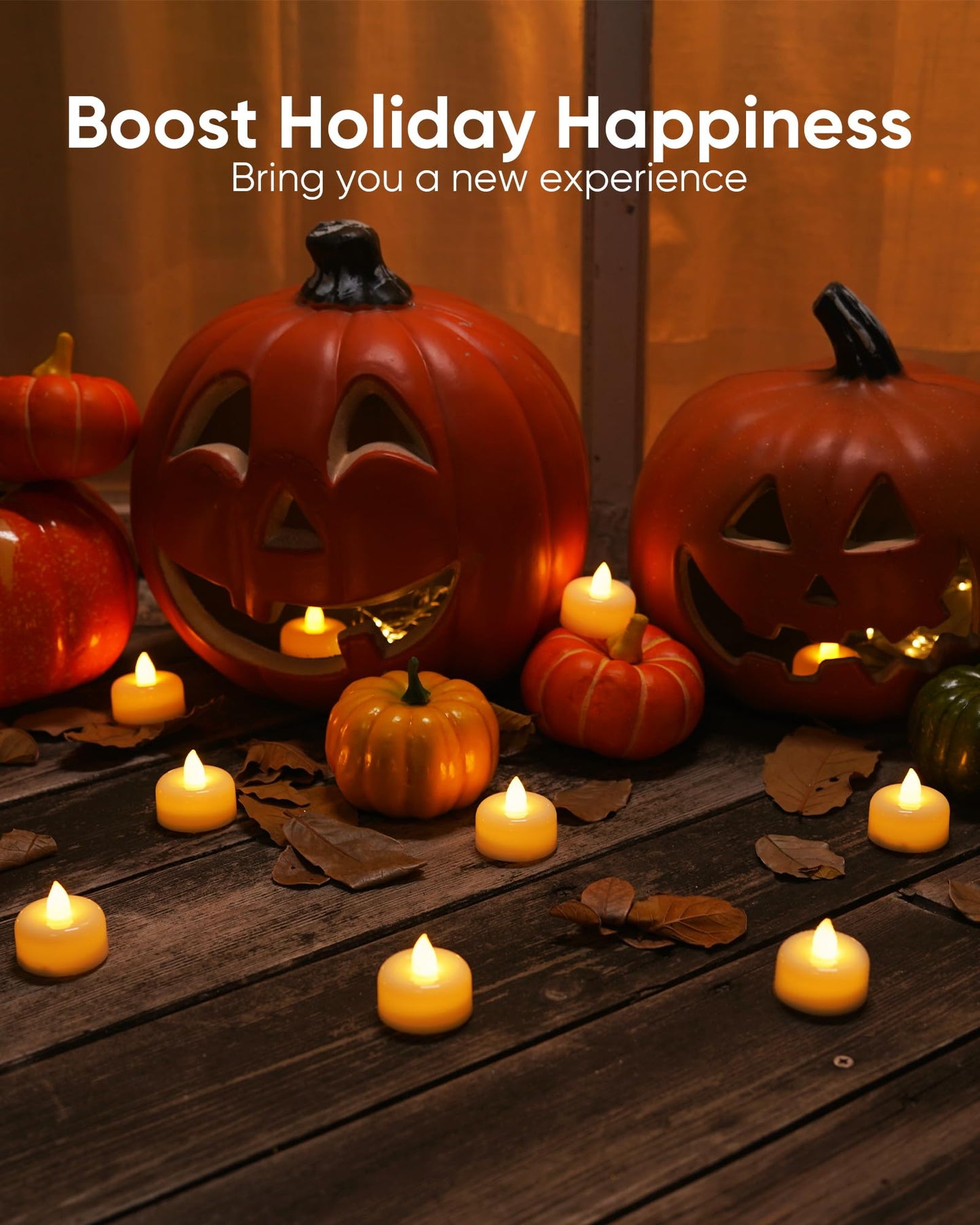 Amagic 24Pack Flameless LED Tea Lights Candles Battery Operated, Electric Fake Tealight Candles for Votive, Halloween, Christmas, Home Decor, Wedding, Table Decor (24Pack)