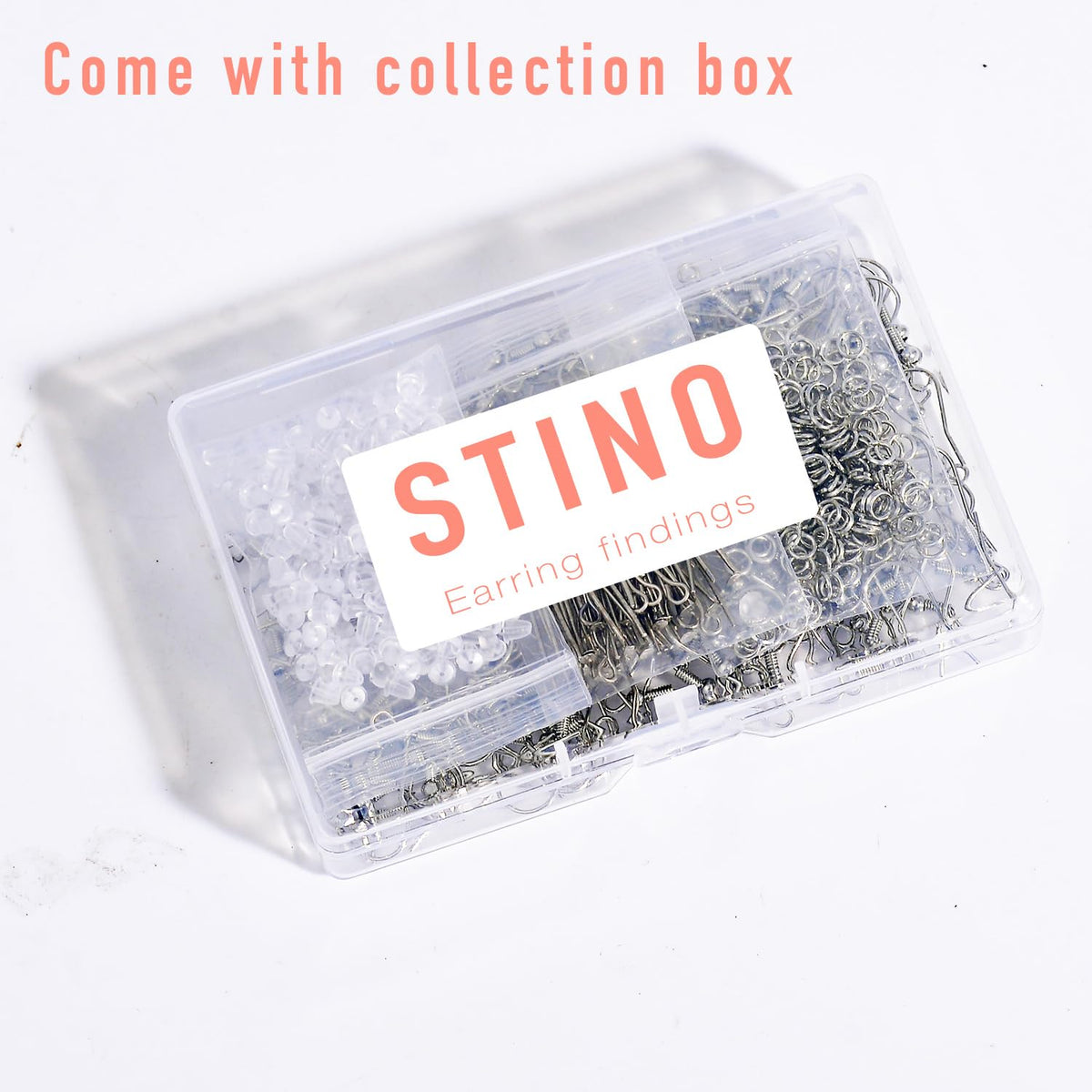800PCs Fish Hooks & Pins, Earring Making Kit (Fish Hook Silver)