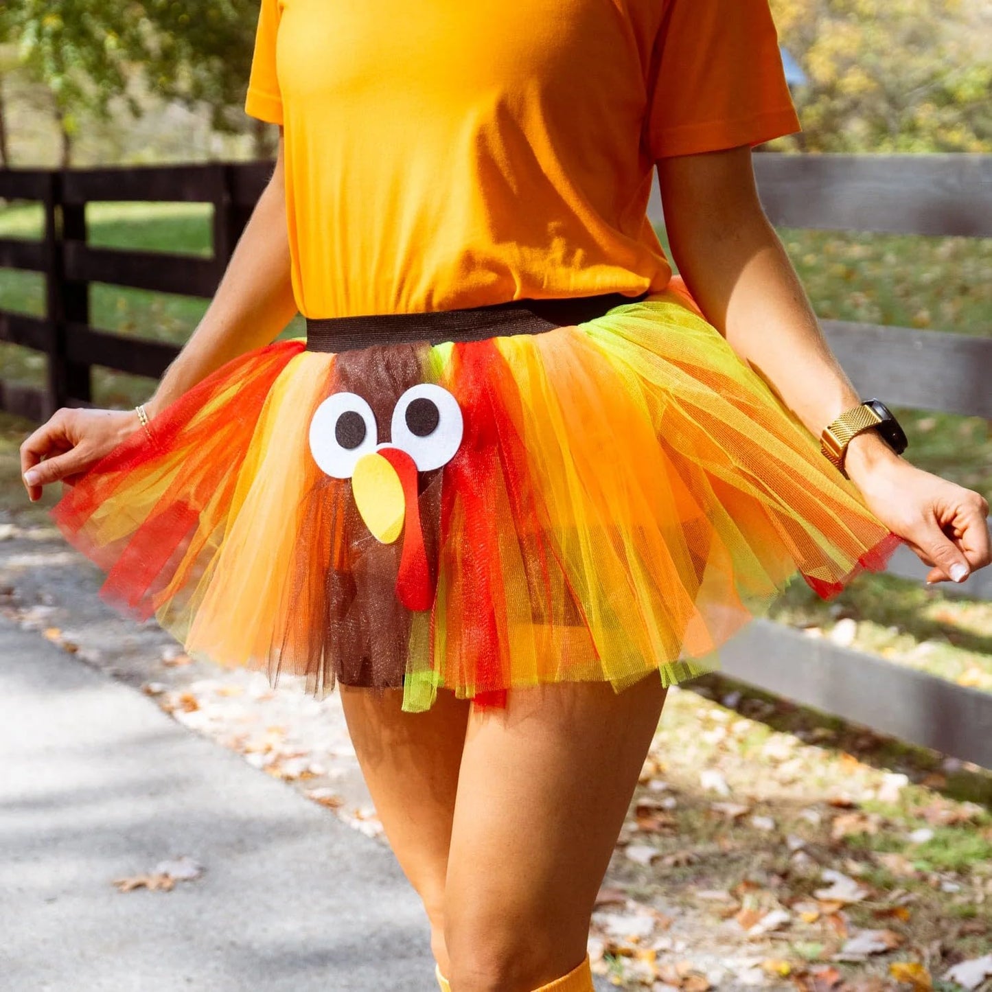 Gone For a Run Turkey Trot Running Tutu Skirt for Women | Adult Tutus | Lightweight| Running Costume Tutu | Turkey Skirt Tutu