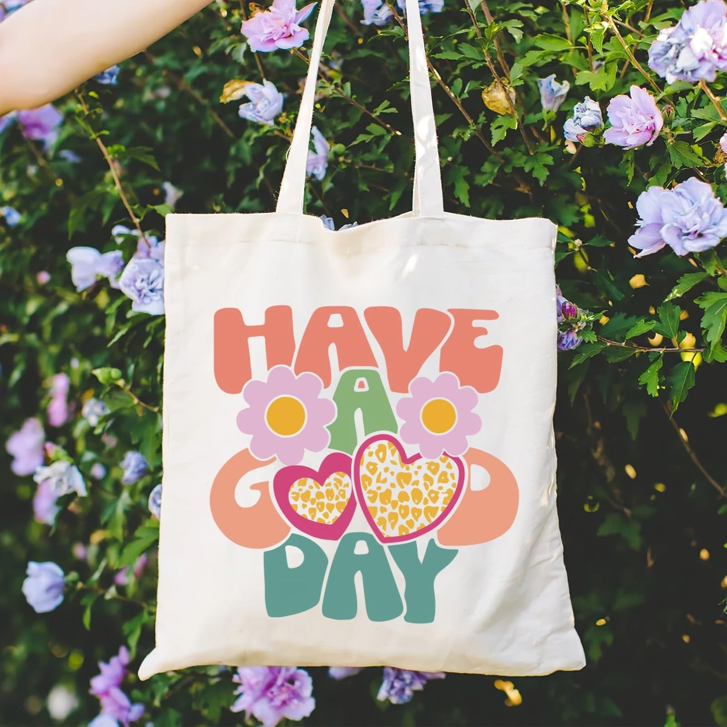 Andeiltech Canvas Tote Bag for Women with Zipper Pocket Aesthetic Cloth Cotton Totes Reusable Grocery Bags Shoulder Book Bags Gifts