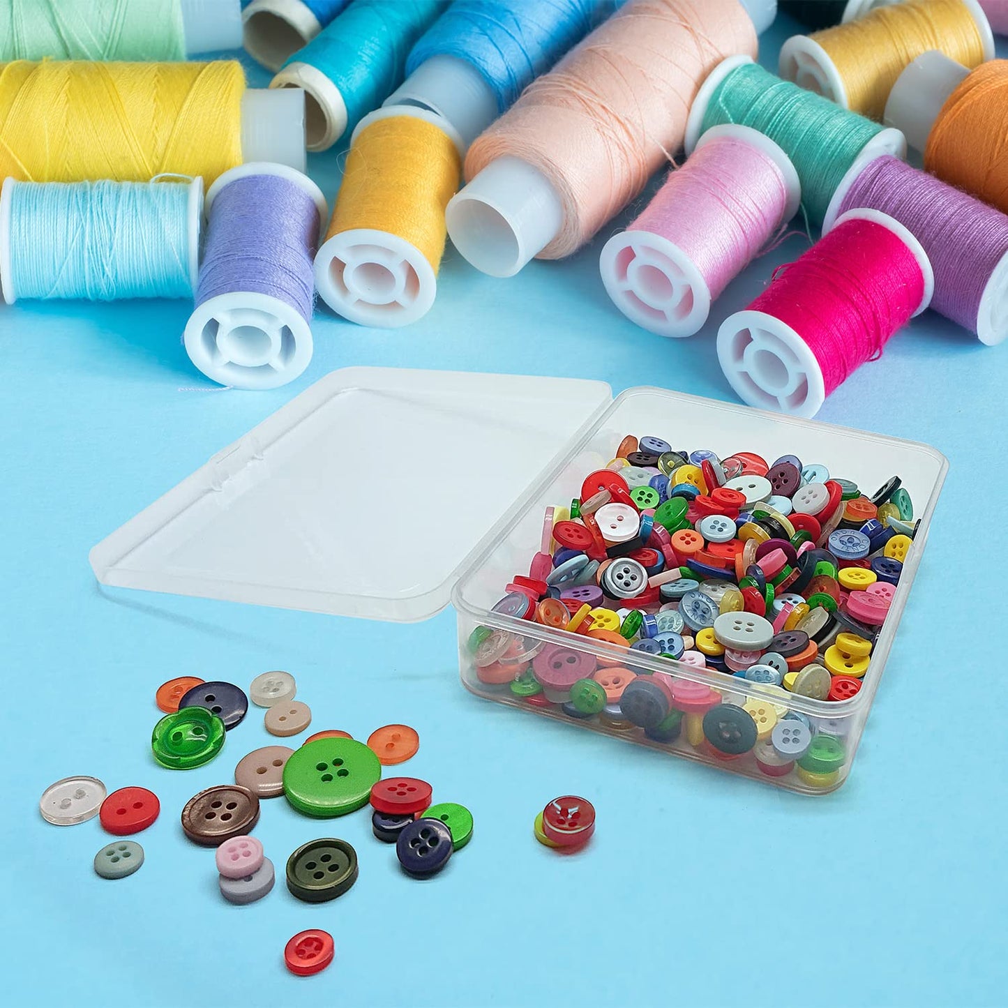 12 Pcs Mini Plastic Storage Containers Box with Lid, 5x4x1.3 Inches Clear Rectangle Box for Collecting Small Items, Beads, Game Pieces, Business Cards, Crafts Accessories