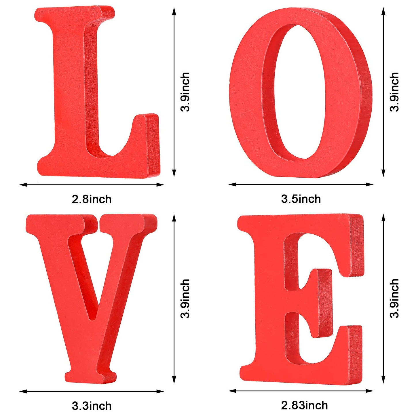 Valentines Day Decorations Love Sign Table Centerpiece Tabletop Sign Wooden Block Cutout Signs for Decoration, Valentine's Day Tiered Tray Decor for Home Wedding Party