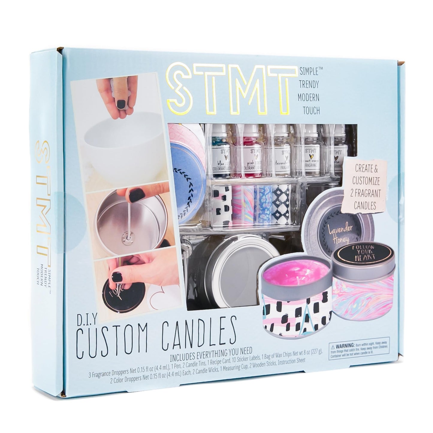 D.I.Y. Custom Candles, Candle Maker Kit, DIY Candle Making Set, Make Your Own Candle Starter Kit for Kids, Ages 8+, Colors may vary