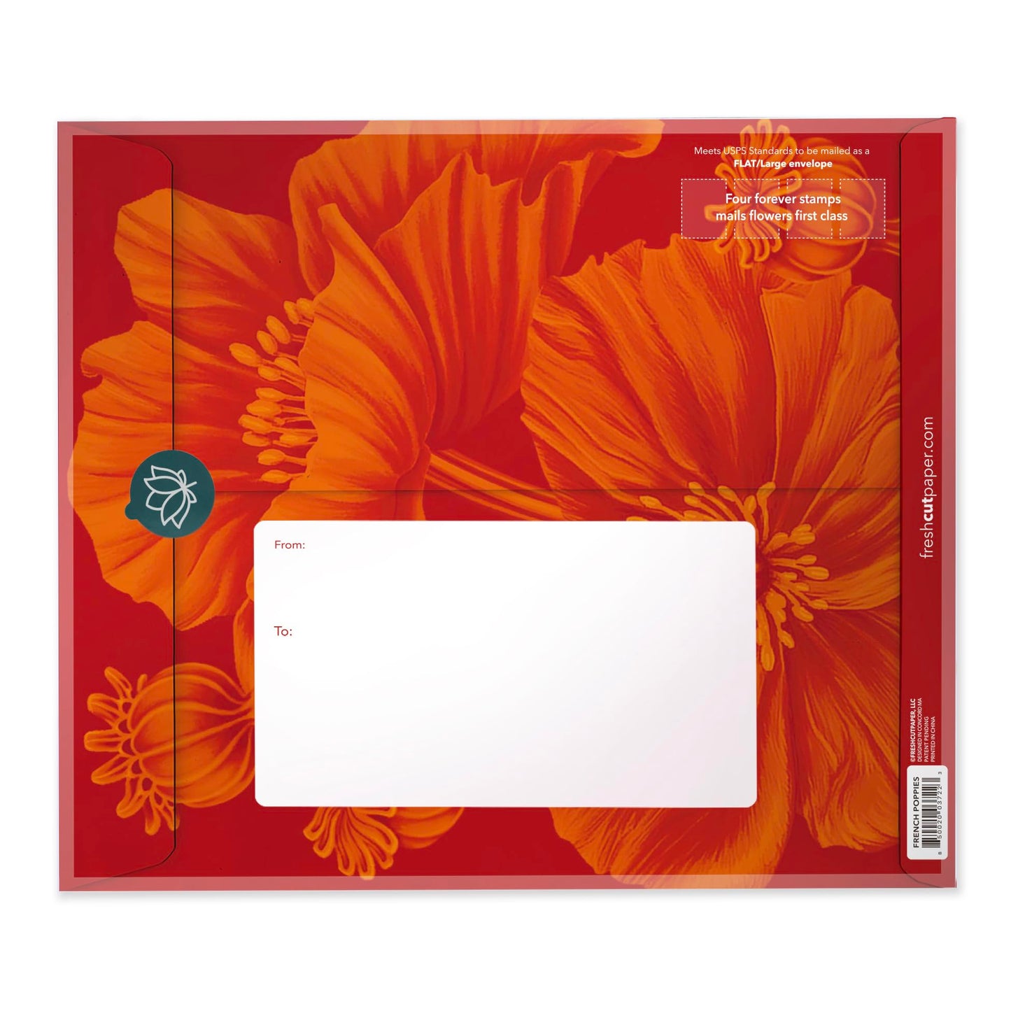 Freshcut Paper Pop Up Cards, French Poppies, 12 Inch Life Sized Forever Flower Bouquet 3D Popup Greeting Card, Birthday Cards, Thank You Card, Blank Notecard & Envelope