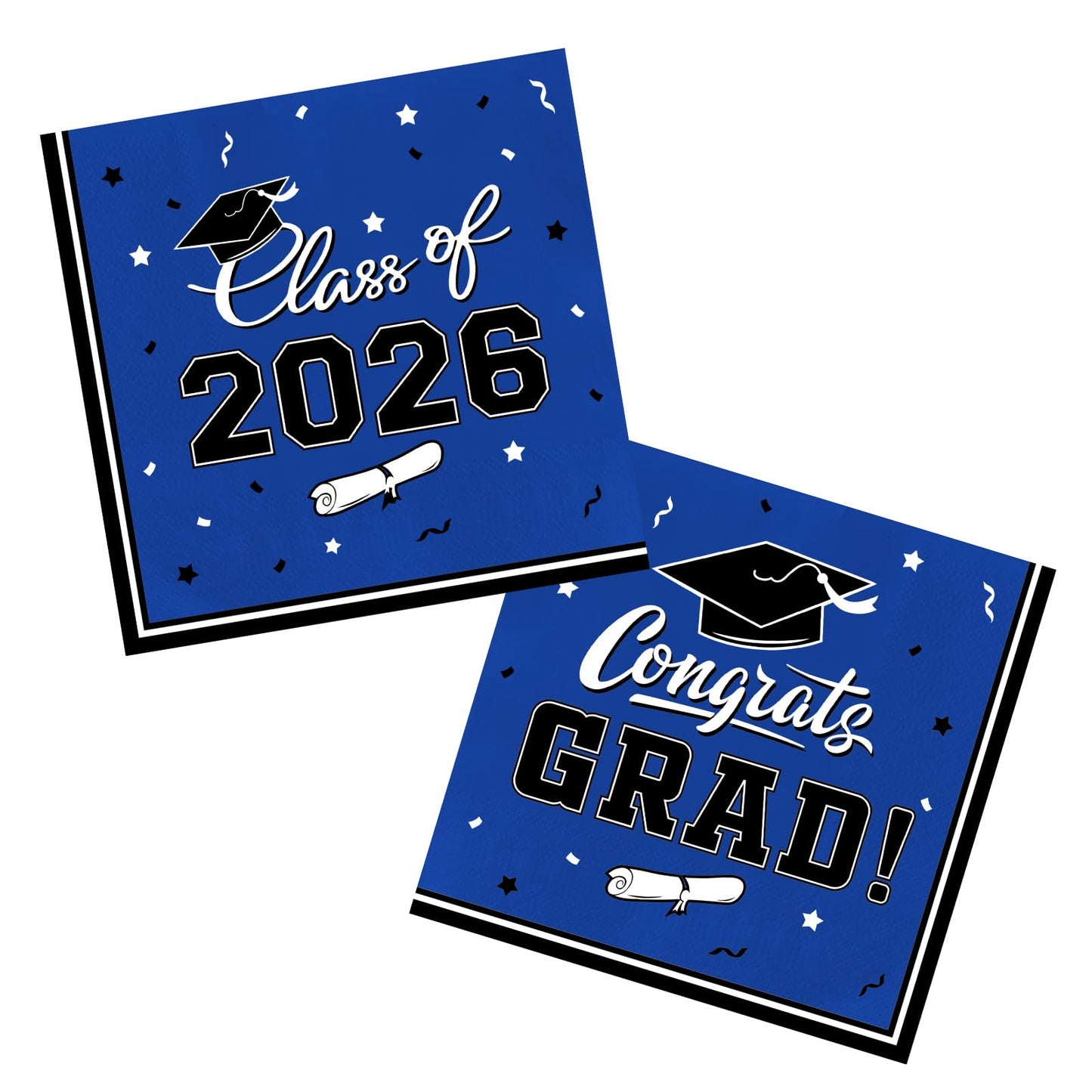 Graduation decorations class of 2026 Gatherfun Congrats Grad Party Dinnerware Set Blue Disposable Paper Plates Napkins Cups Tablecloth Banner for Gatherfun Decorations 2026 deals , Serve 25