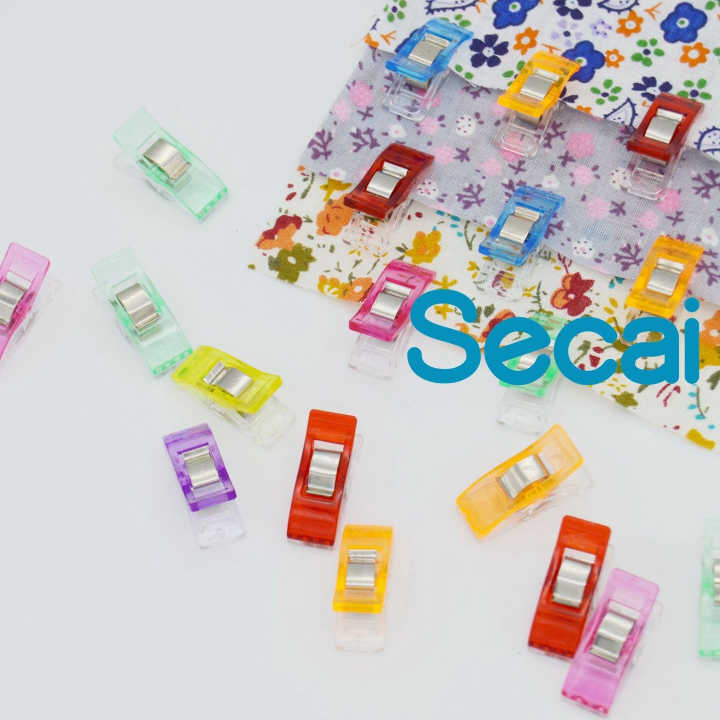 100pcs Sewing Clips for Crafting and Quilting,Secai Pack of Clips for Sewing Supplies(90Small+10Medium)