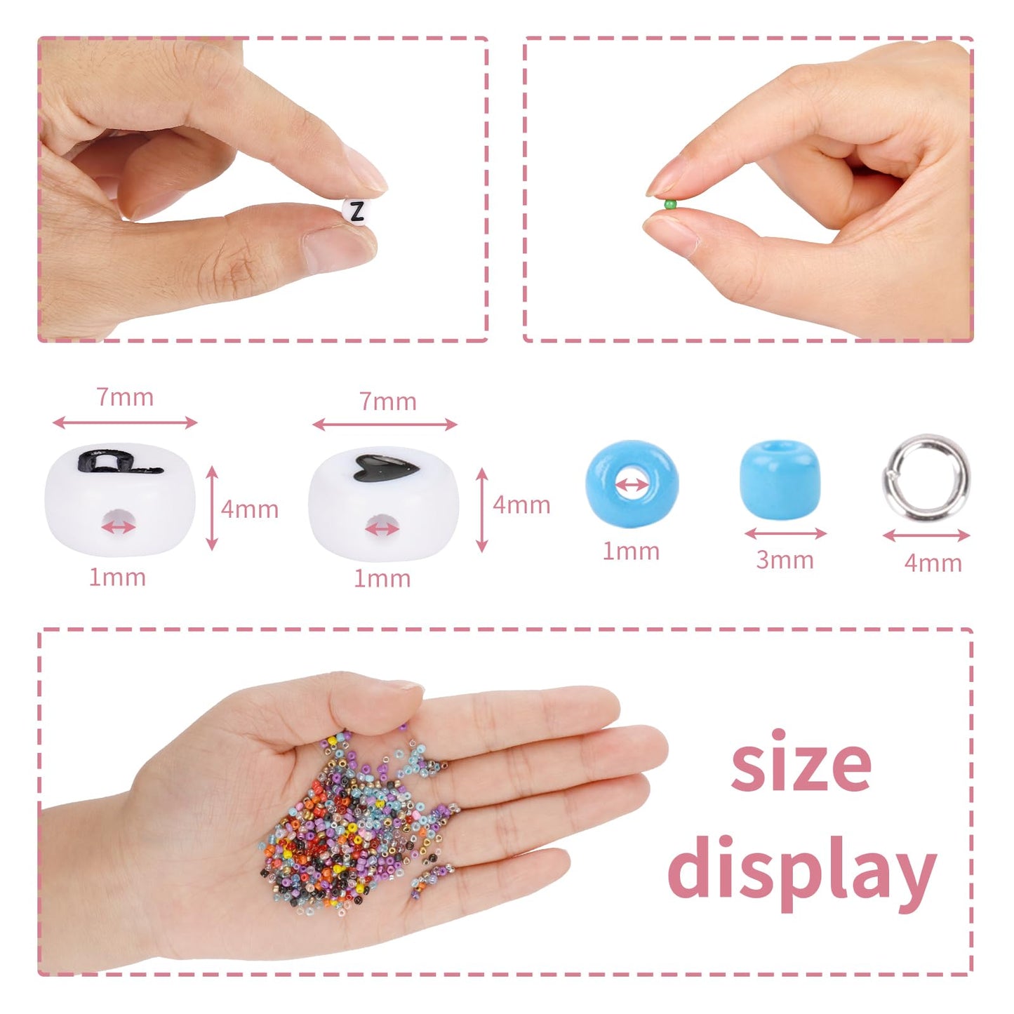 UOONY 16800pcs 48 Color Glass Seed Beads for Jewelry Making, 3mm Small Beads for DIY Projects