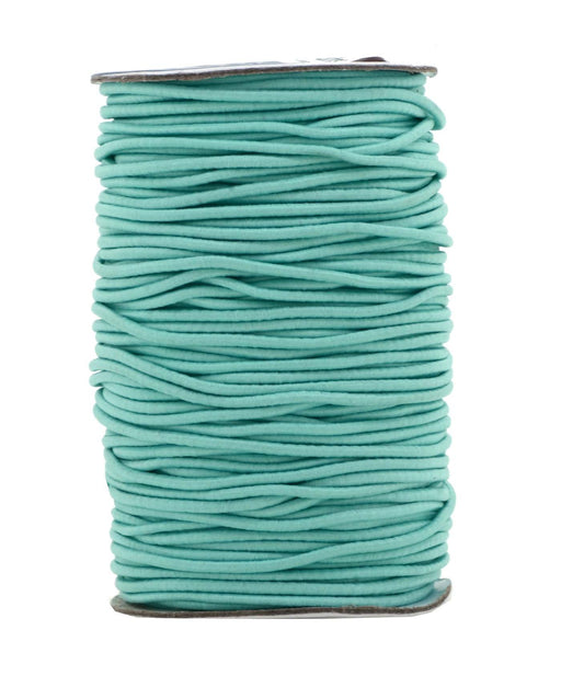 Mandala Crafts 2mm Turquoise Elastic Cord for Jewelry Making - 76 Yds Stretchy Cord Round Elastic Strings for Bracelets Making - Stretchy String for Crafts Beading