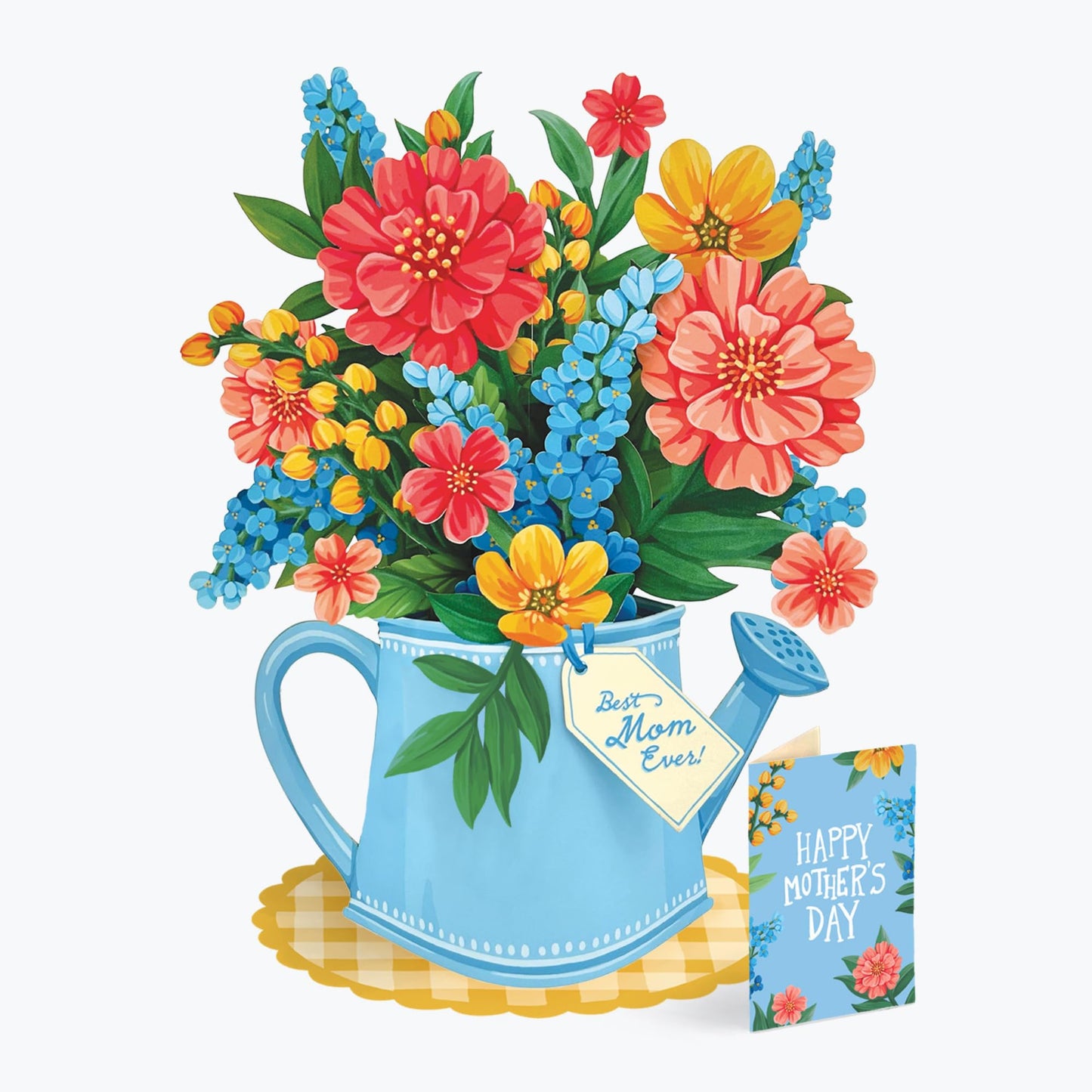 Freshcut Paper Mother's Day Sprinkle of Sunshine Pop Up Cards, 12 Inch Life Sized Forever Flower Bouquet 3D Popup Greeting Card, Birthday Card, Mother's Day Card, Blank Notecard & Envelope