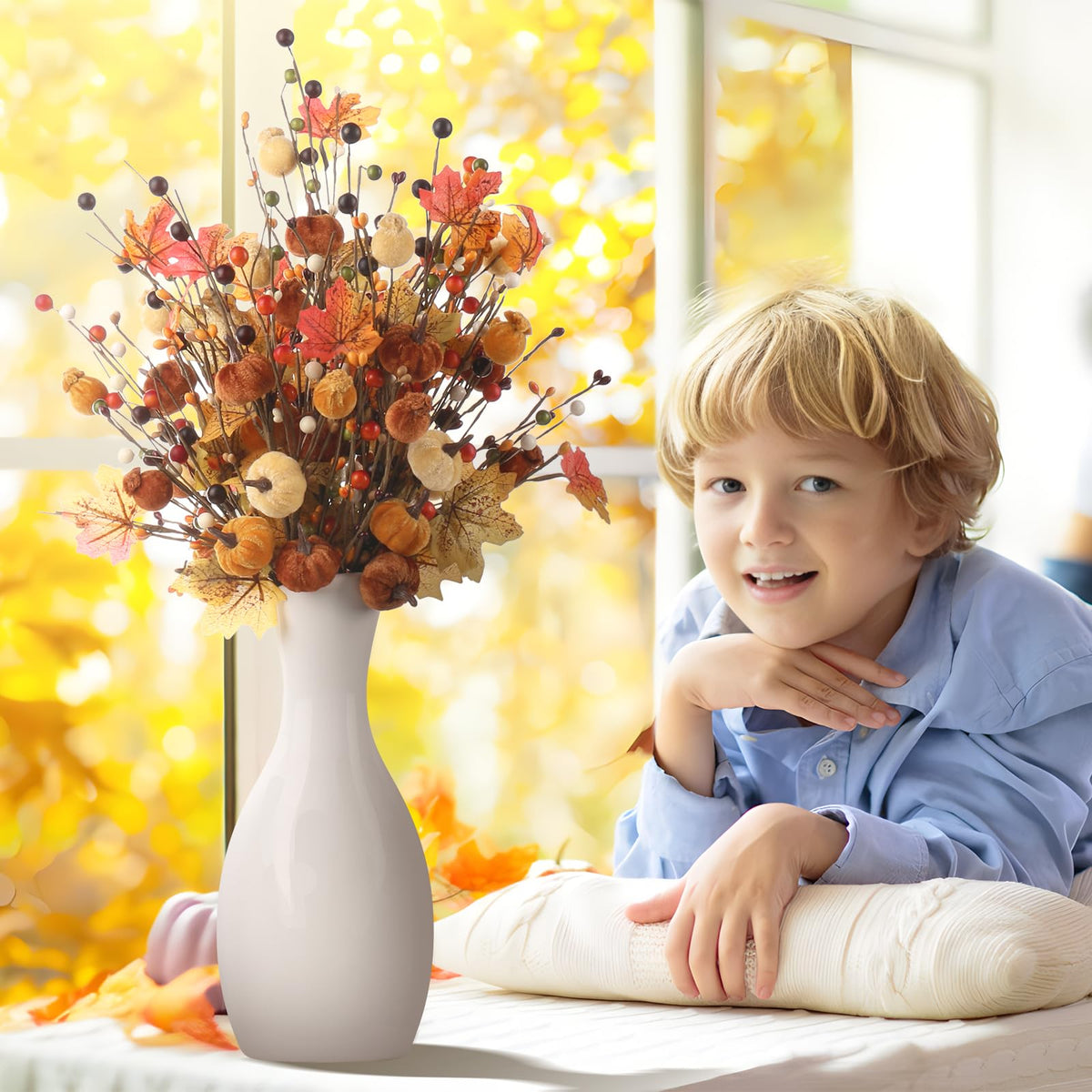 4PCS Fall Decor for Indoor Autume Thanksgiving Home Holiday Decorations