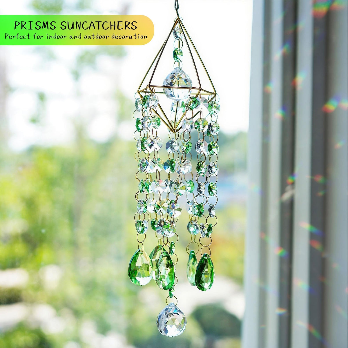 Crystal Suncatcher Glass Wind Chimes Style Sun Catchers Indoor Window