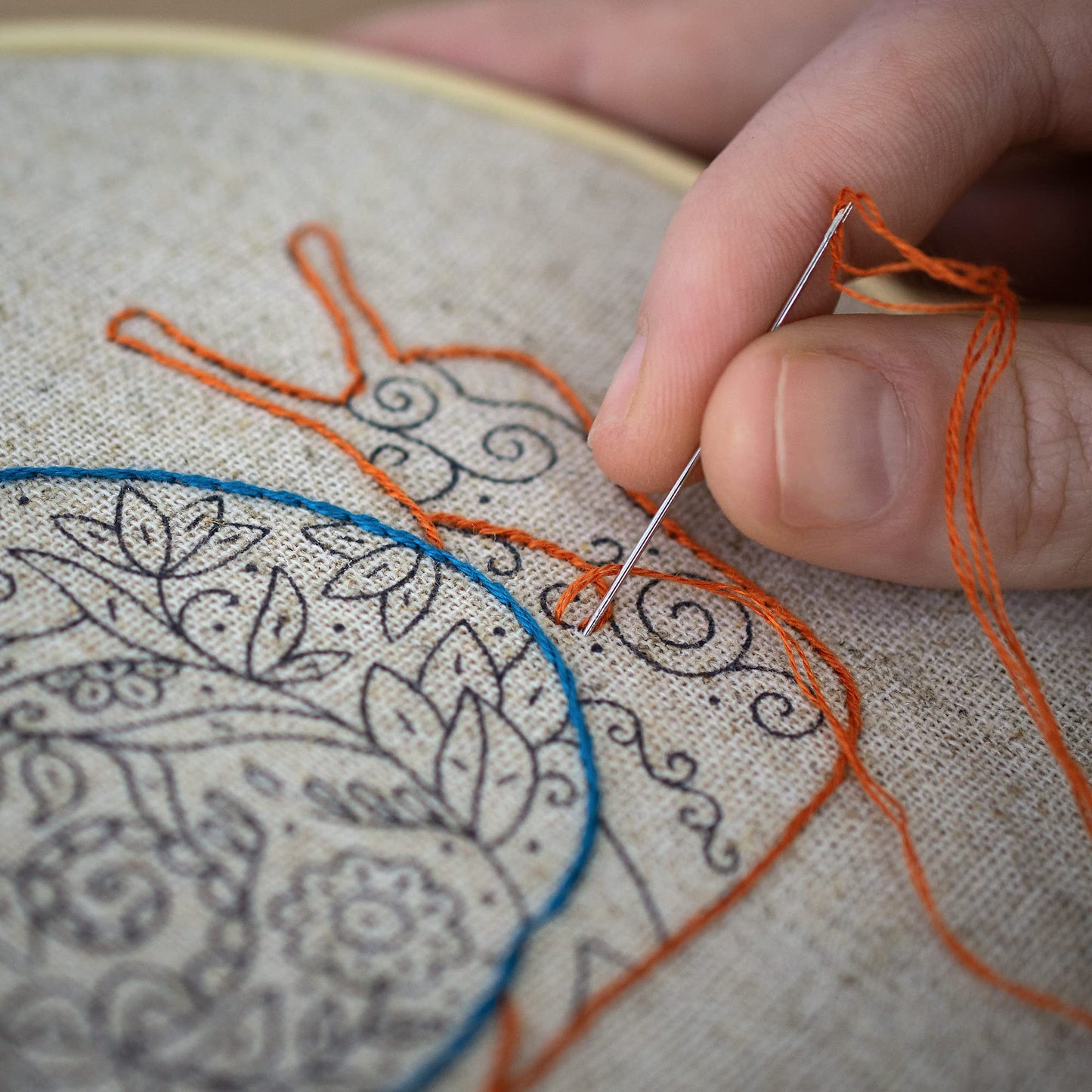 Dimensions 72-76313 Floral Moth Needlepoint Embroidery Kit for Adults, 6" D, Multicolor, 5pcs