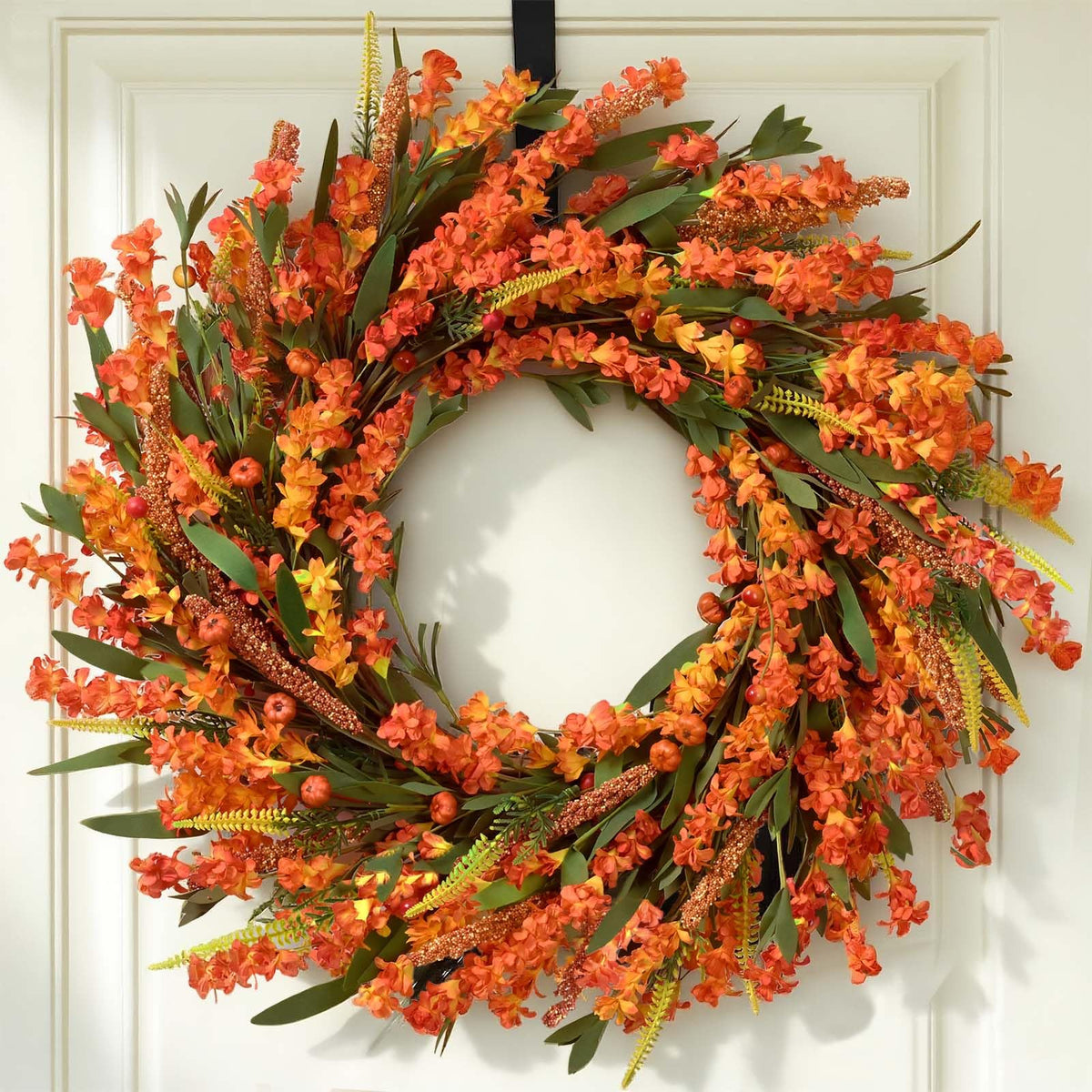 Waipfaru 24 Inch Fall Wreaths for Front Door Outside