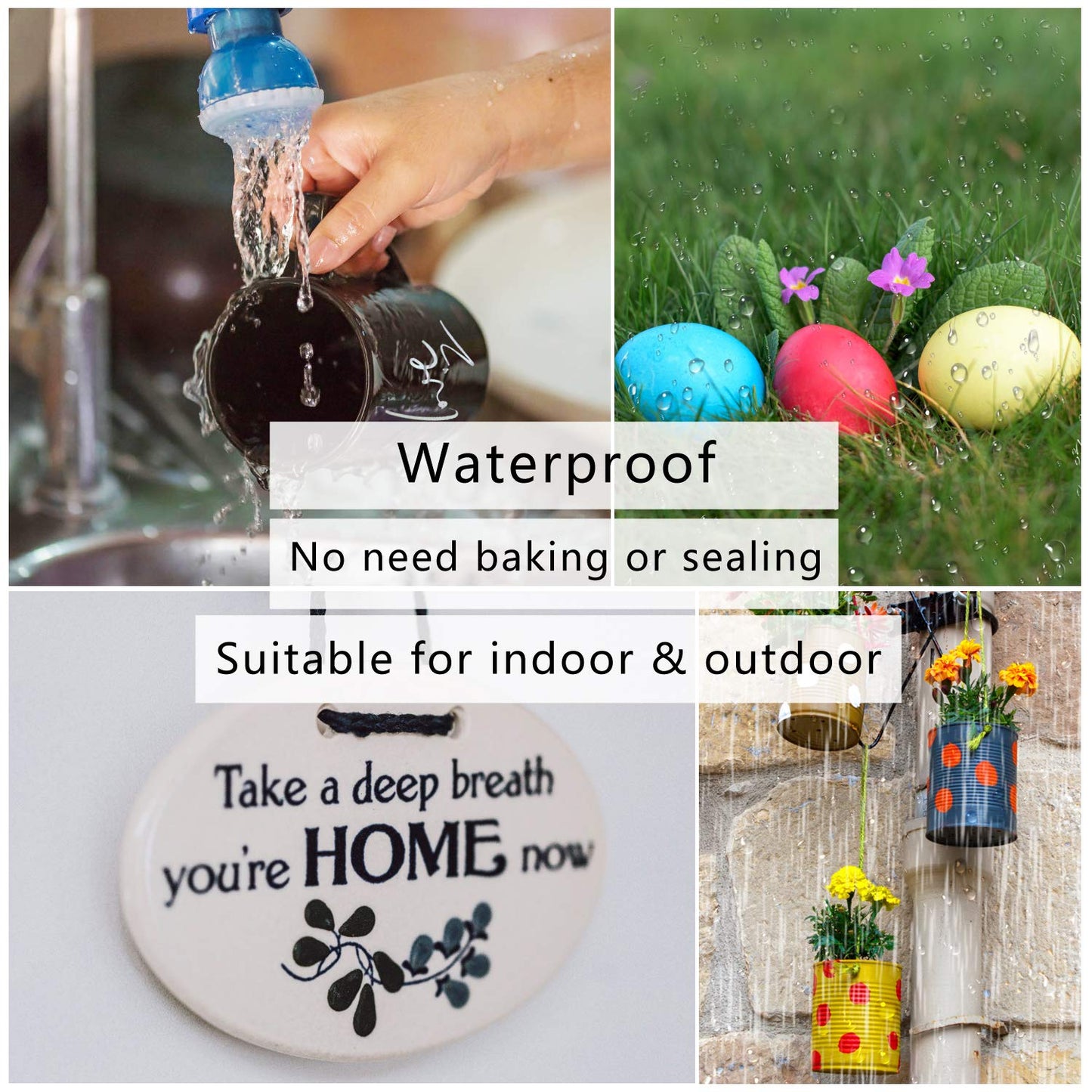 TFIVE Paint Markers Pens Set, 8 Color Oil-Based Permanent Paint Marker, Medium Tip, Quick Dry and Waterproof Paint Pen for Rock Painting, Ceramic, Wood, Fabric, Plastic, Canvas, Glass, Mugs