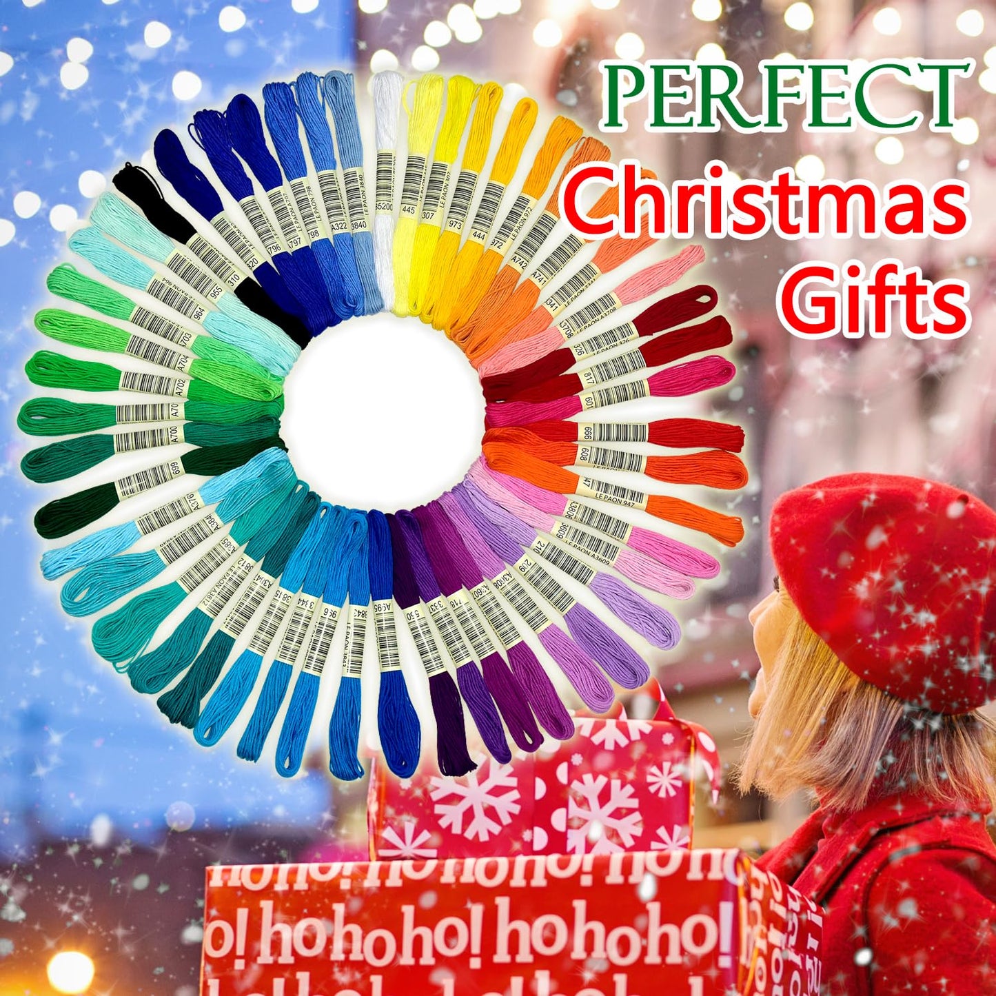 Friendship Bracelet String 50 Skeins Fashionable Rainbow Color Embroidery Floss Cross Stitch Embroidery Thread Cotton Floss Bracelet Yarn, Craft Floss