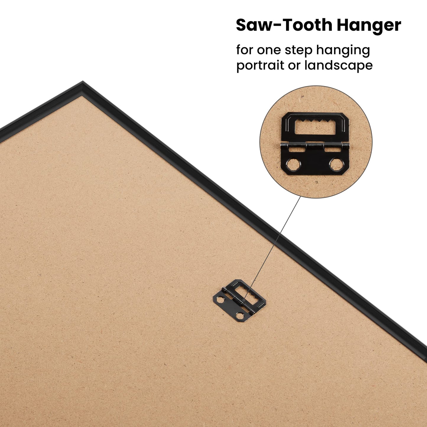 11x17 Picture Frame Black 3 Pack, Scratch-Proof 11 x 17 Poster Frames for Photo Gallery - Slide-In Strips, Horizontal or Vertical Wall Mounting