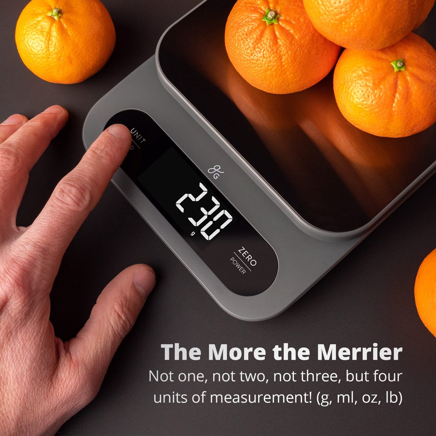 High Capacity Kitchen Scale - A Premium Food Scale That Weighs in Grams & Ounces w/a 22 Pound Capacity | Feat. a Hi-Def LCD Screen and Stainless Steel Platform | Designed in St. Louis