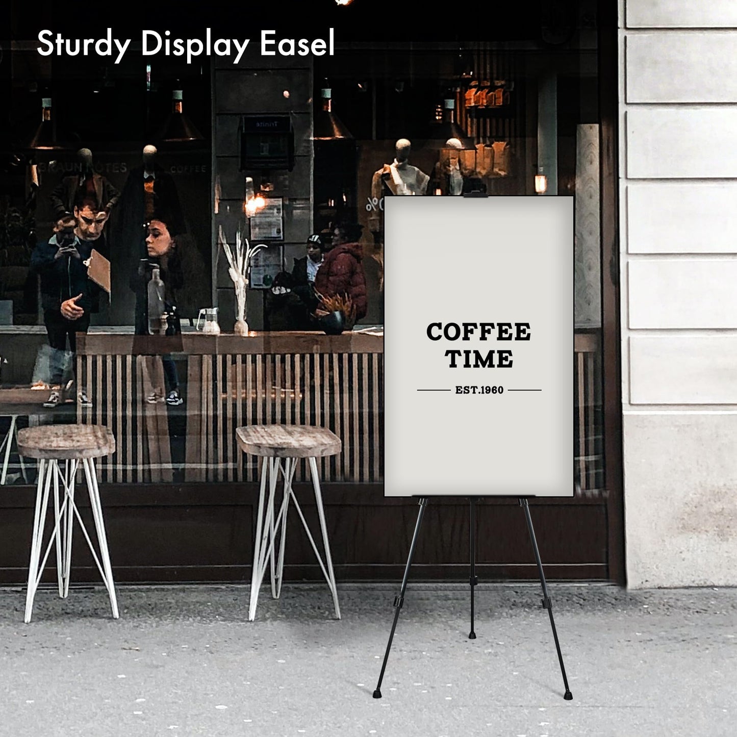 Artify Easel for Painting, Double-Tier Easel Stand, Adjustable Height from 22-66 Inches, Tripod for Painting and Display with Carrying Bag, 66 Inches, Black