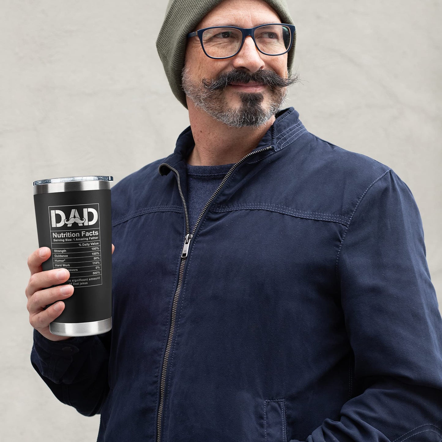 KATLADIZ Gifts for Dad from Daughter, Son - Dad Gifts - Birthday, Fathers Day, Father's Day Gift for Dads - New Dads Gift for Men - 20 Oz Stainless Steel Tumbler