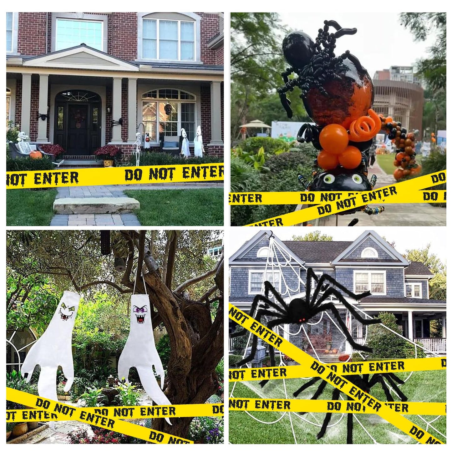 Halloween Decorations Caution Tape,1.9 inch x 82 feet Halloween Caution Tape Halloween Tape,Do Not Enter Tape,Scary Hazard Warning Tape for Crime Scene Halloween Party Decorations Indoor Outdoor