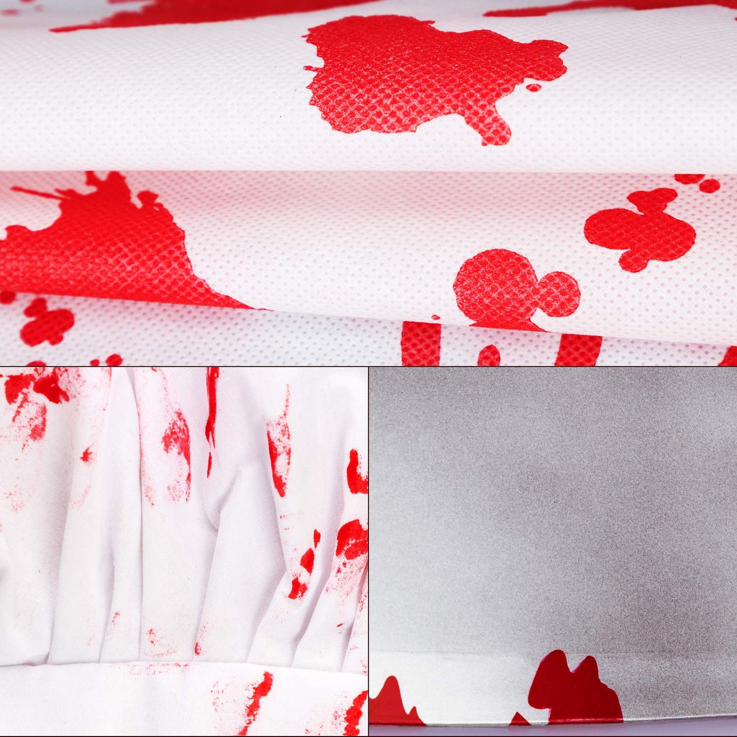 13Pieces Halloween Bloody Butcher Costumes Scary Set - Cooking Chef Apron Hat Weapon Knife Tattoo Stickers Zombie Party Accessories Decorations