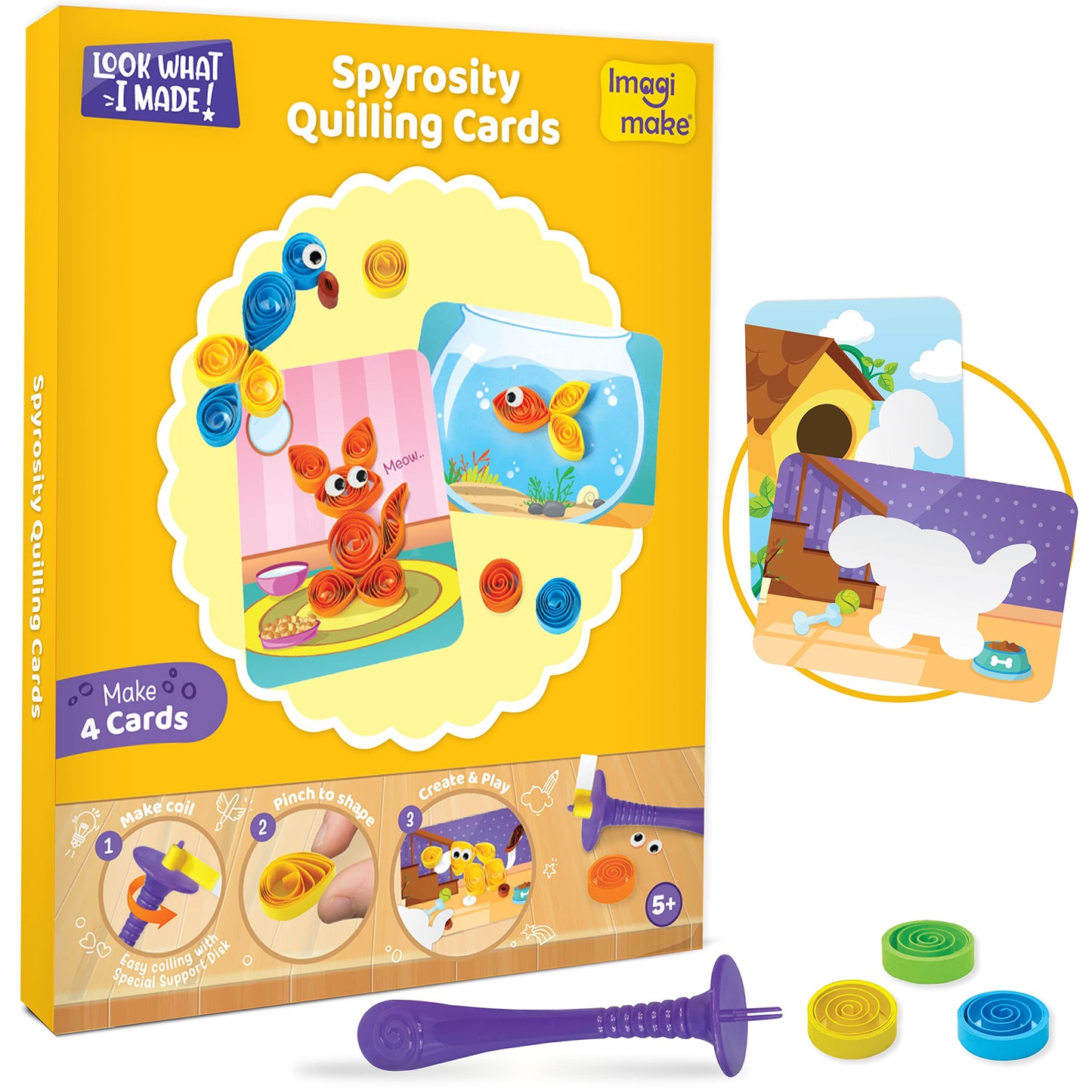 Imagimake 5-in-1 Awesome Craft Kit | Includes 15+ Projects | Crafts for Kids Ages 4-8 | 5 to 7 Year Old Girl Birthday Gifts | Arts and Crafts for Kids Ages 6-8 | 6 Year Old Girl Birthday Gift