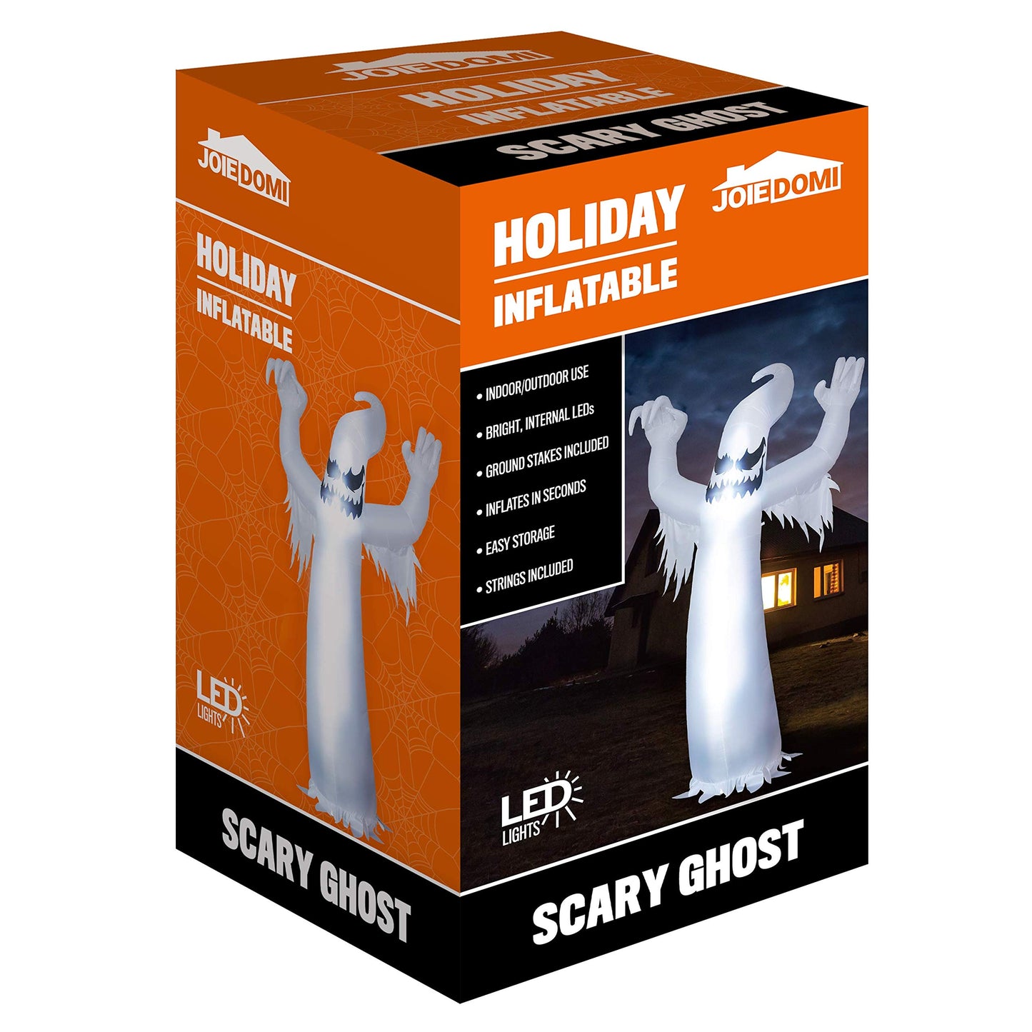 Joiedomi 12 FT Tall Halloween Inflatables Ghost Outdoor Decorations, Inflatable Yard Decorations, Blow Up Ghost Halloween Decor with Build-in LEDs for Scary Decor