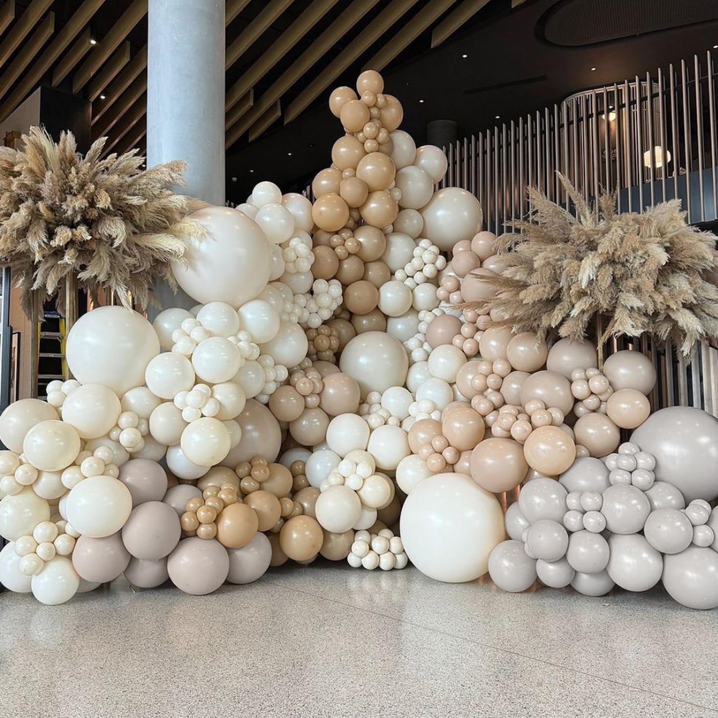 165PCS Sand White Nude Neutral Balloons Arch Garland Kit for Baby Shower Birthday Wedding Boho Party Supplies