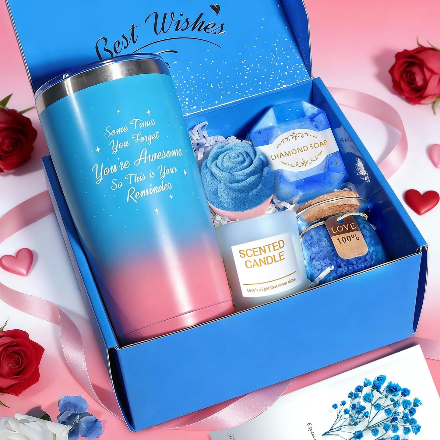 Valentines Day Gifts, Birthday Gift for Women Spa Baskets Set, Valentines Day Gifts for Him, Her, Wife, Girlfriend, Sister, Mom, Couples, Grandma, Bestie, Boyfriend, Coworkers Holiday Anniversary