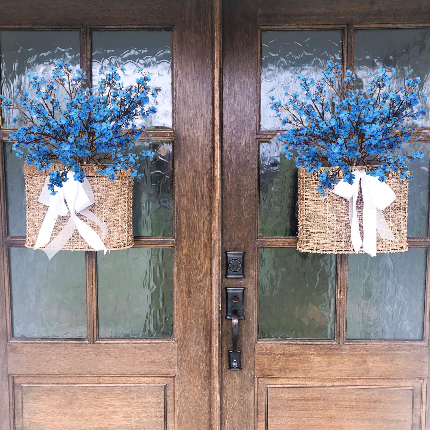 AILANDA 6 Bundles Baby Breath Flowers Artificial Bulk Fake Gypsophila Bouquets Sky Blue Real Touch Silk Floral Arrangements for Table Centerpieces Wedding Home Farmhouse Party DIY Decor