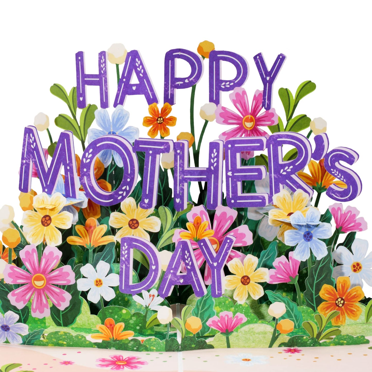 Paper Love Frndly 3D Pop Up Happy Mothers Day Card, Handcrafted - 100% Recycled and Eco-Friendly, 8" x 6" Cover - with Note Tag